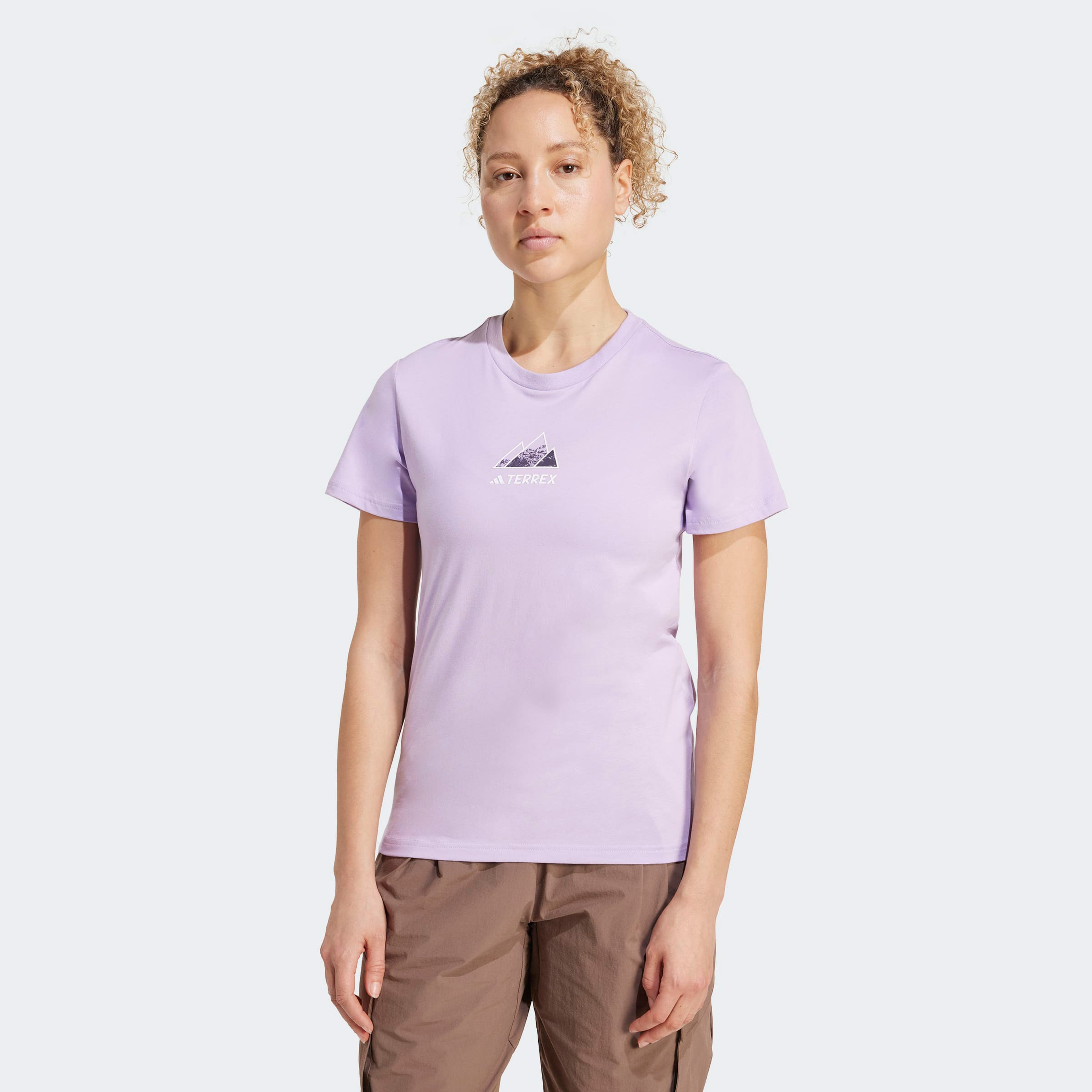 adidas Athlete Kadın Mor Yürüyüş T-Shirt