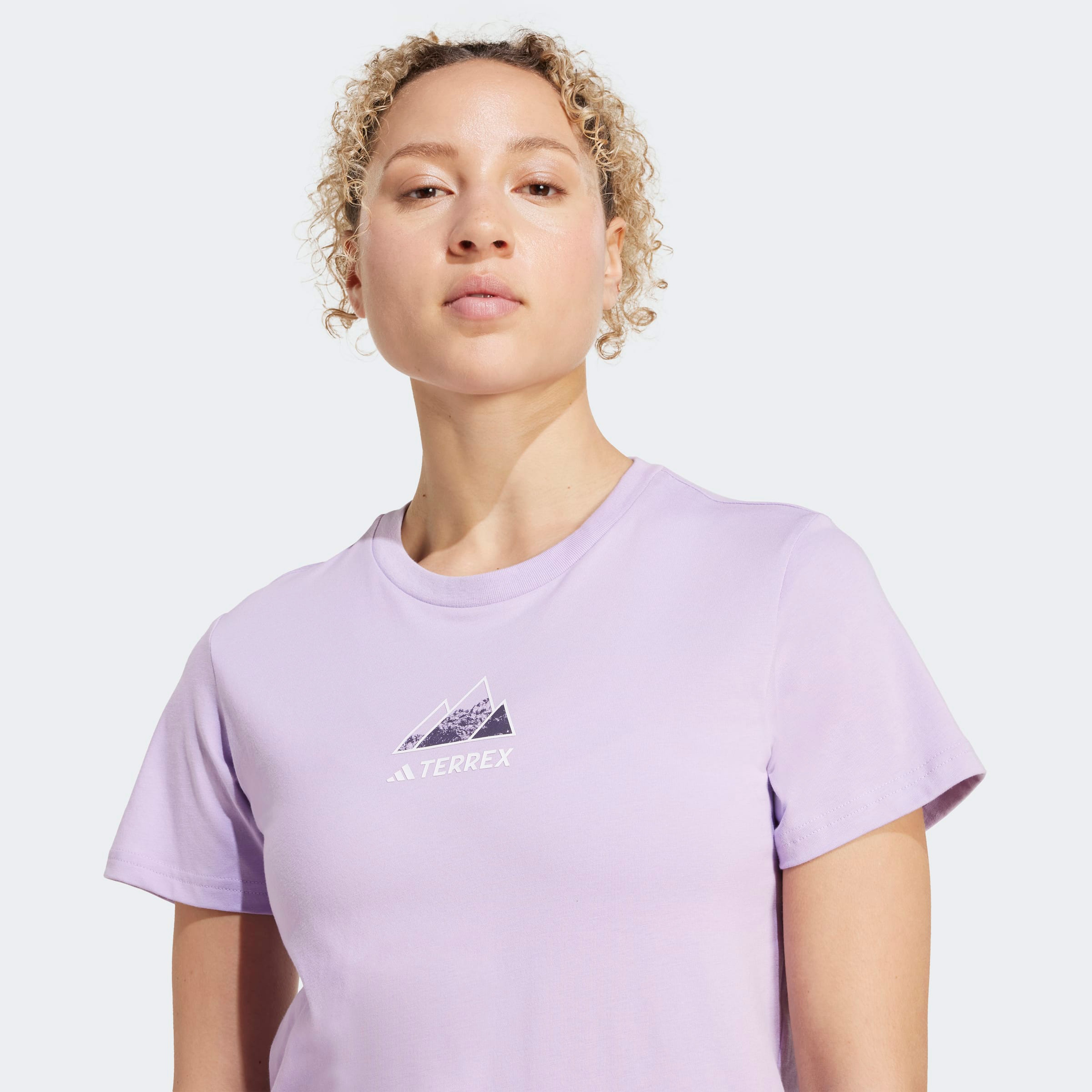 adidas Athlete Kadın Mor Yürüyüş T-Shirt