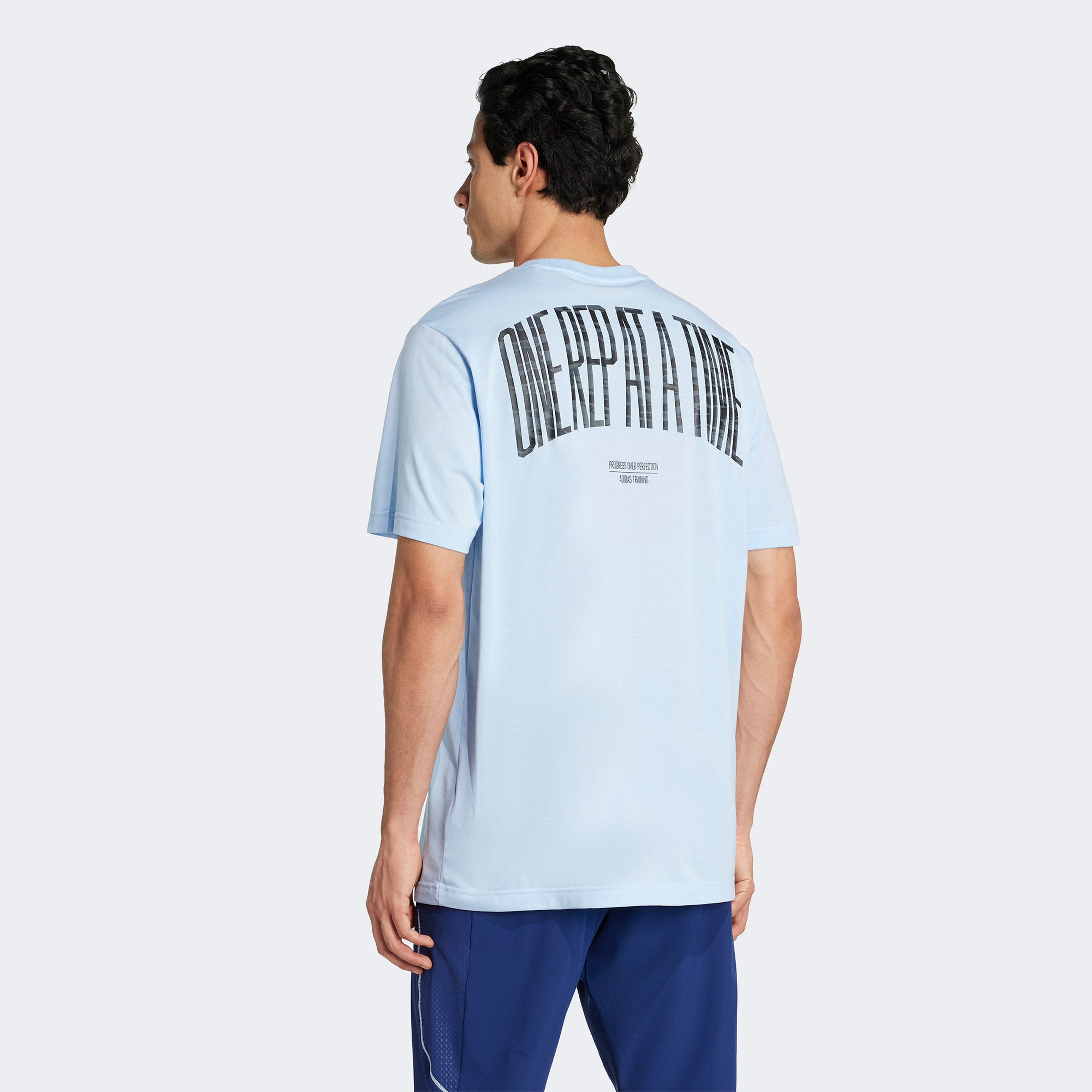adidas Climacool Camo Training Graphic Erkek Mavi Antrenman T-Shirt