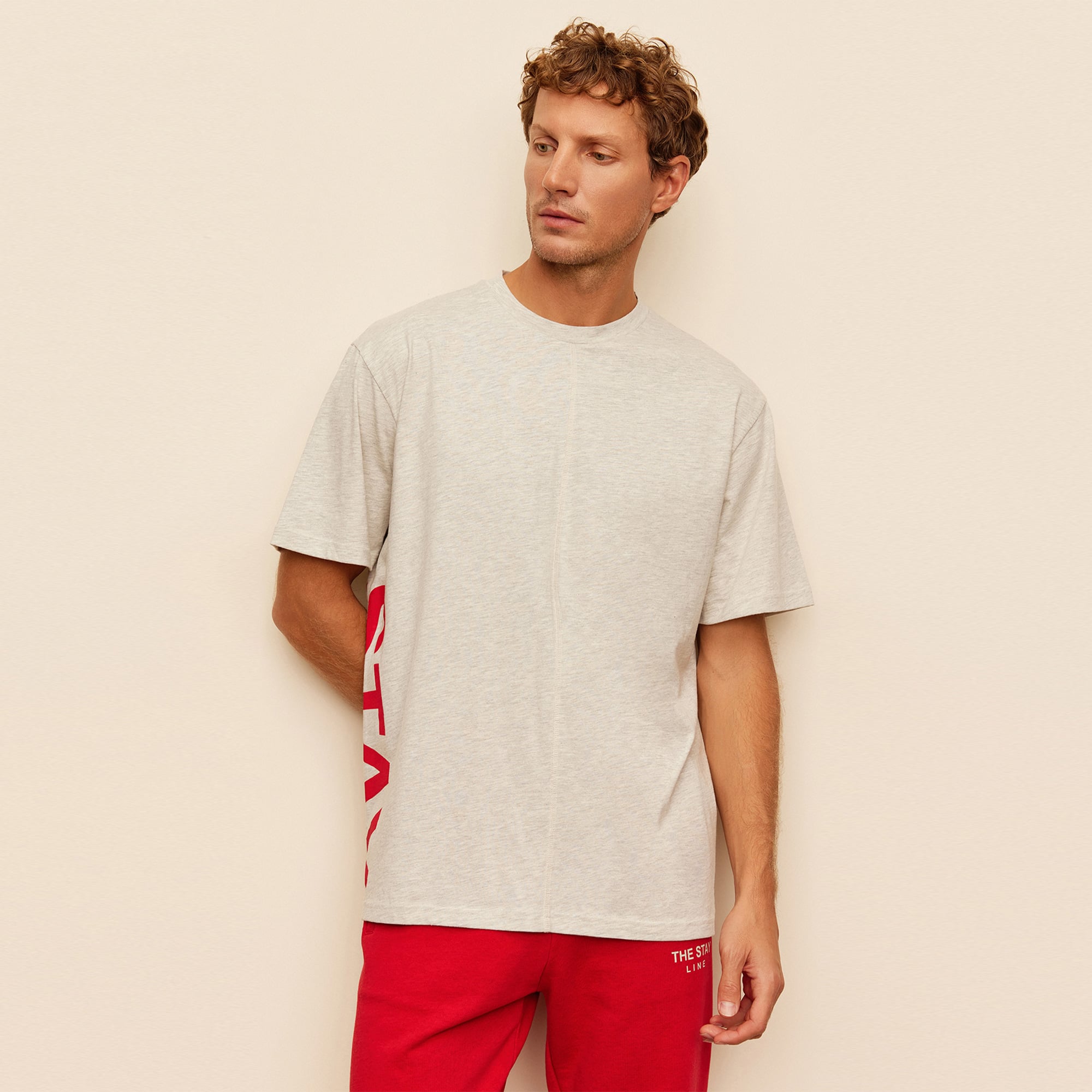 The Stay Line Soley Unisex Bej T-Shirt