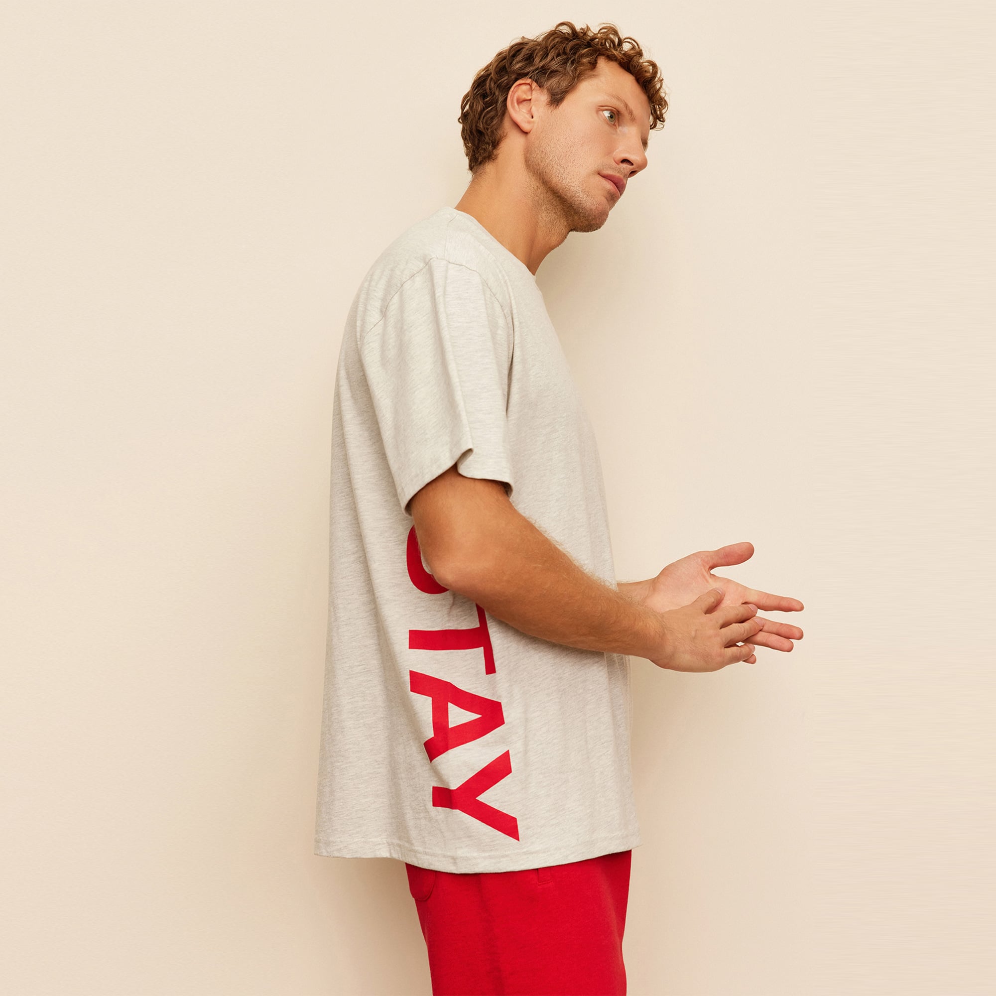 The Stay Line Soley Unisex Bej T-Shirt