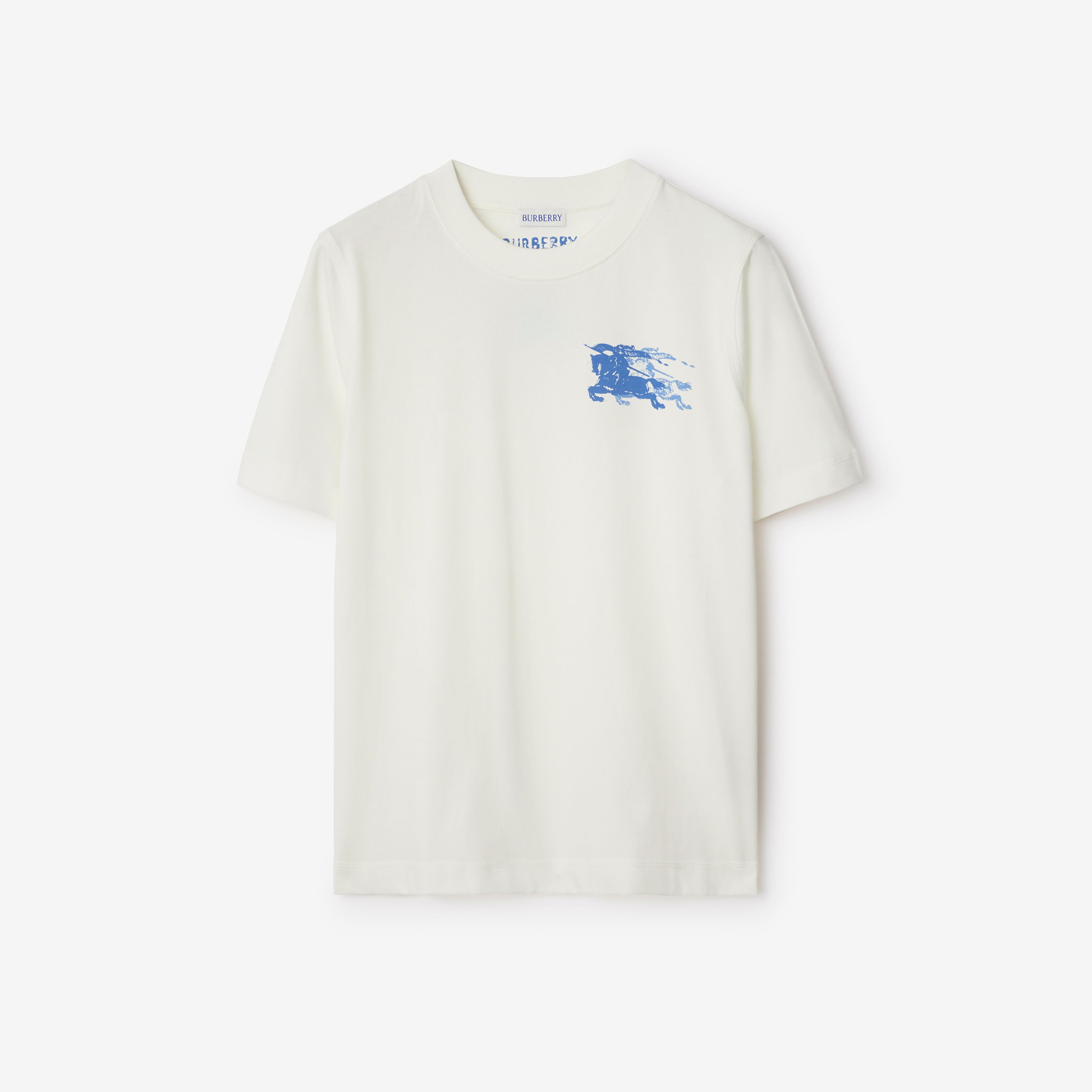 Burberry For Cotton Kadın Beyaz T-Shirt