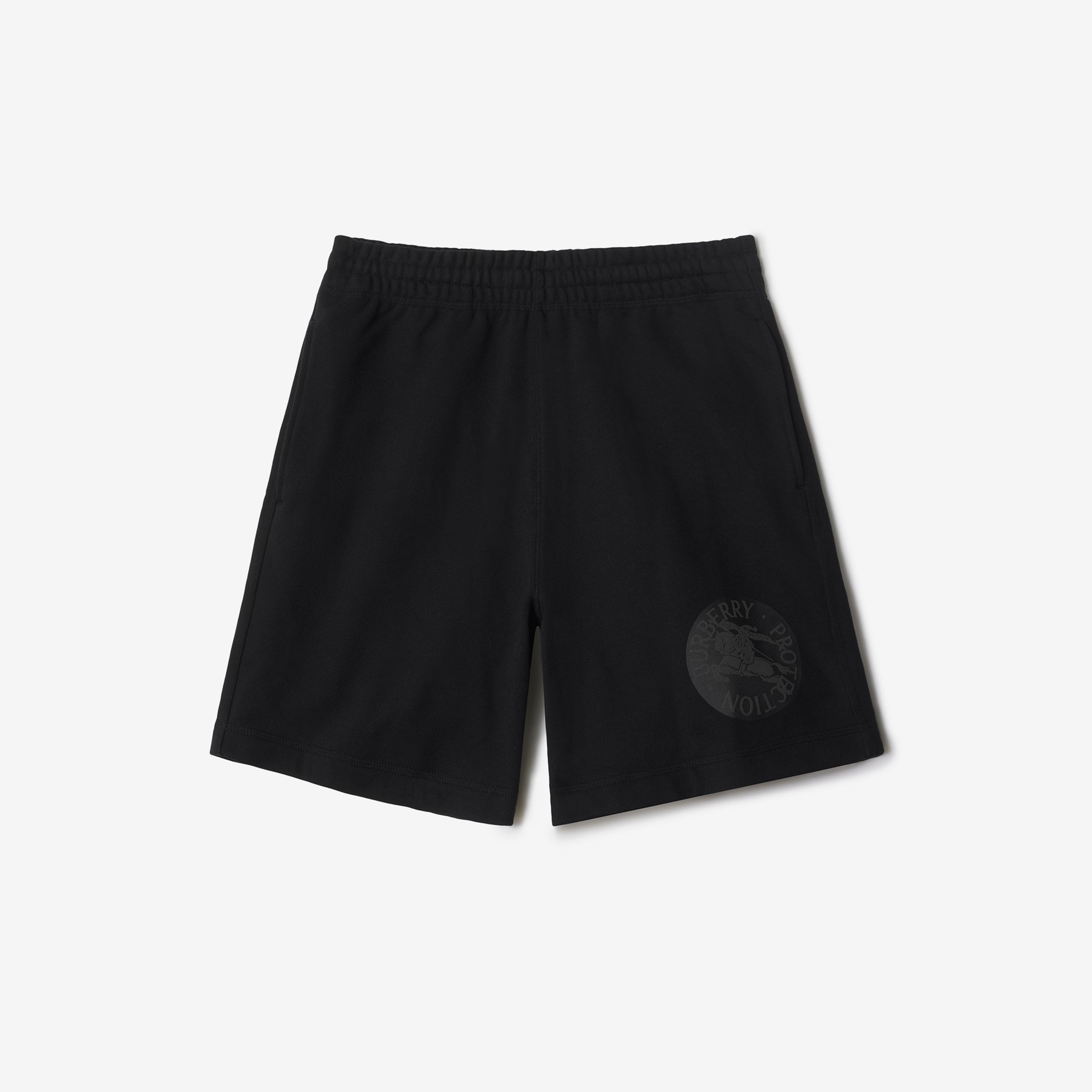 Burberry Sic Badge Cotton Erkek Siyah Şort