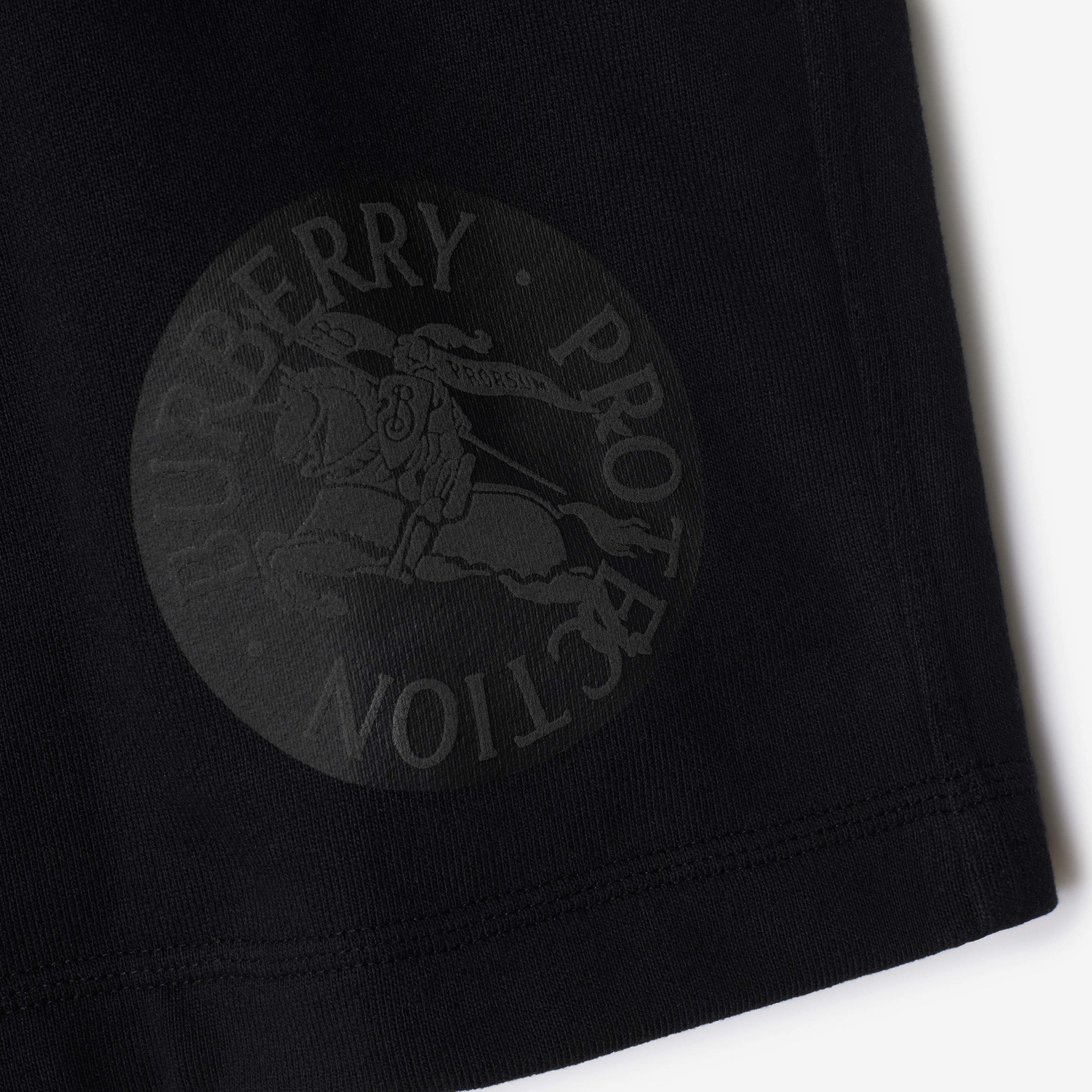 Burberry Sic Badge Cotton Erkek Siyah Şort