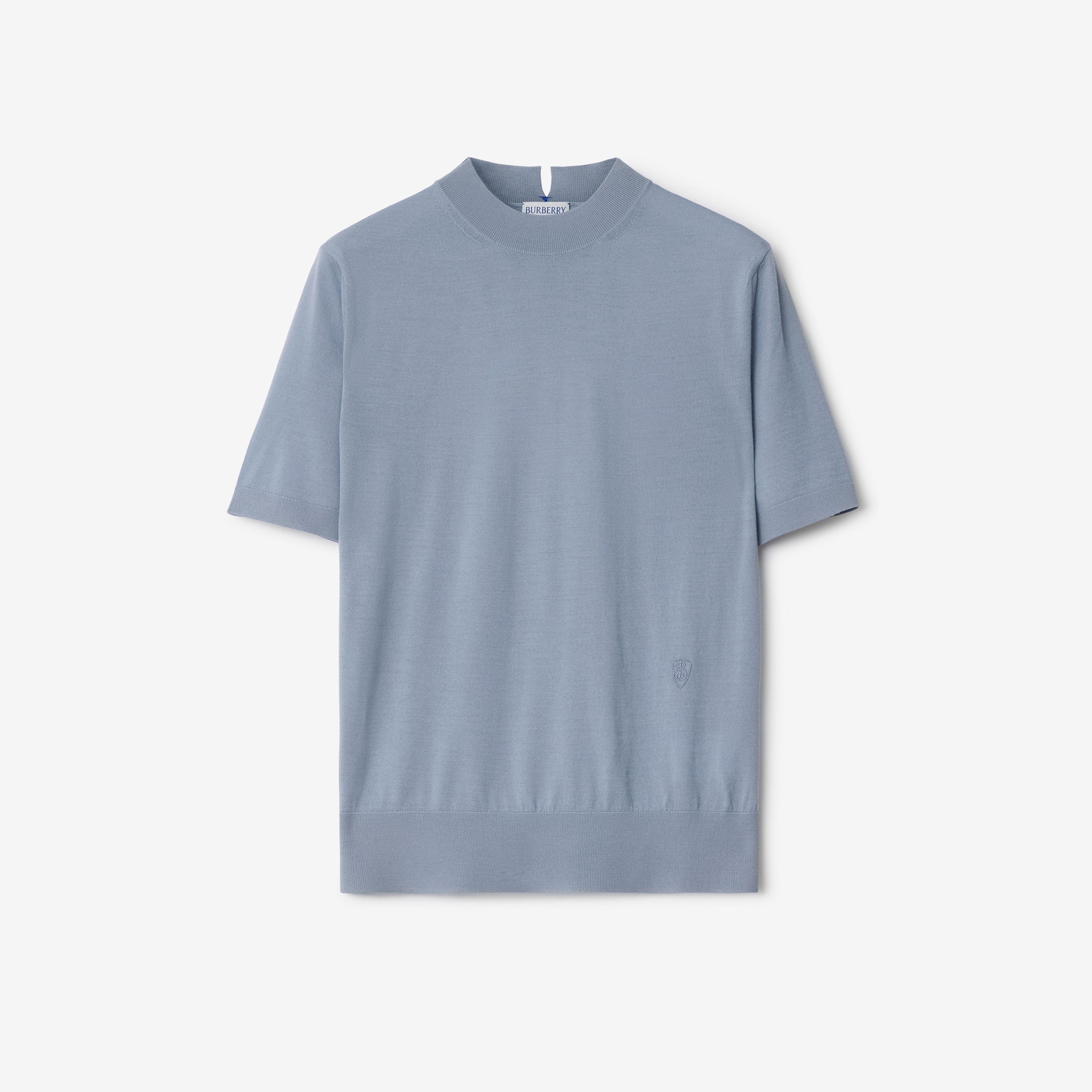 Burberry Uv Wool Top Kadın Mavi Triko