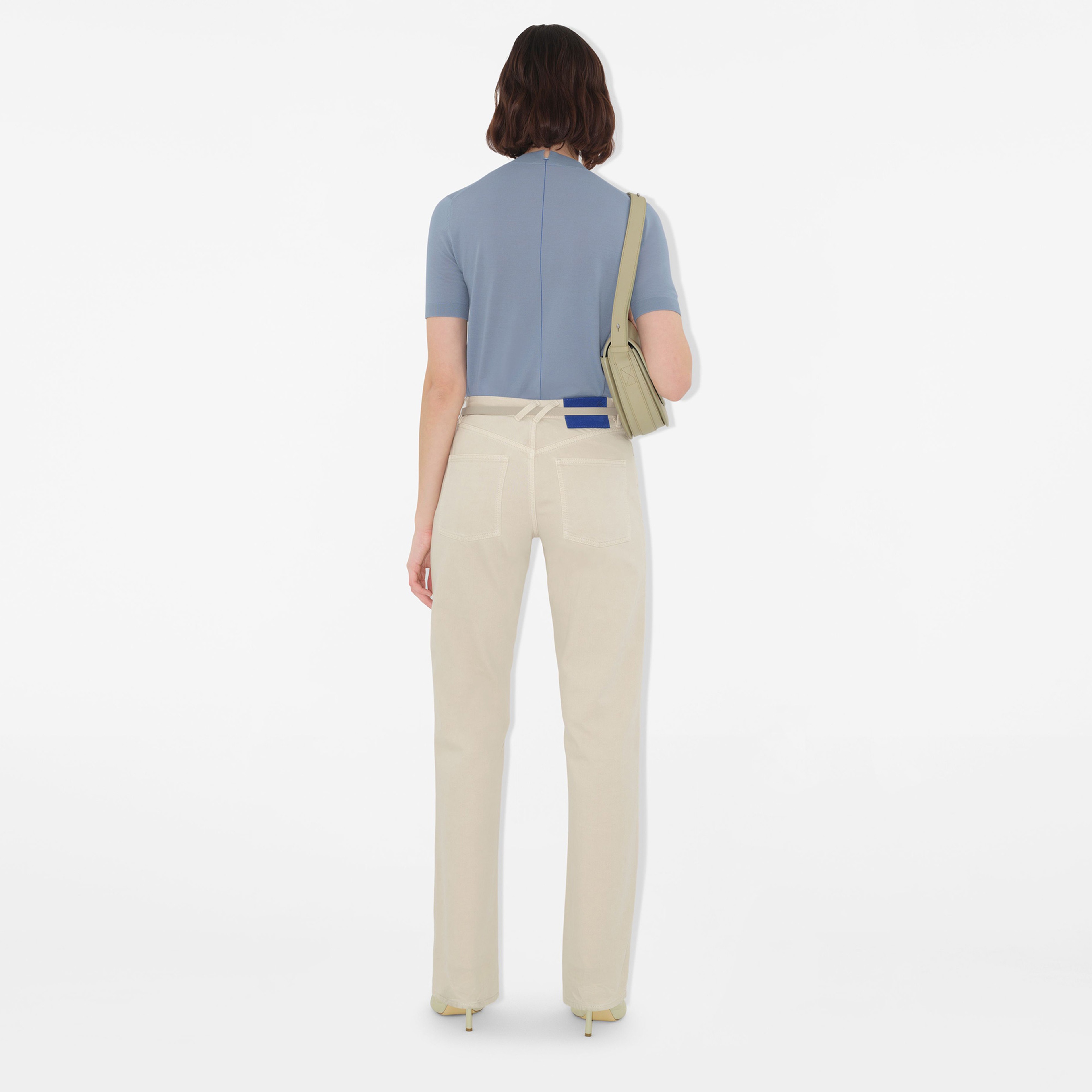 Burberry Uv Wool Top Kadın Mavi Triko