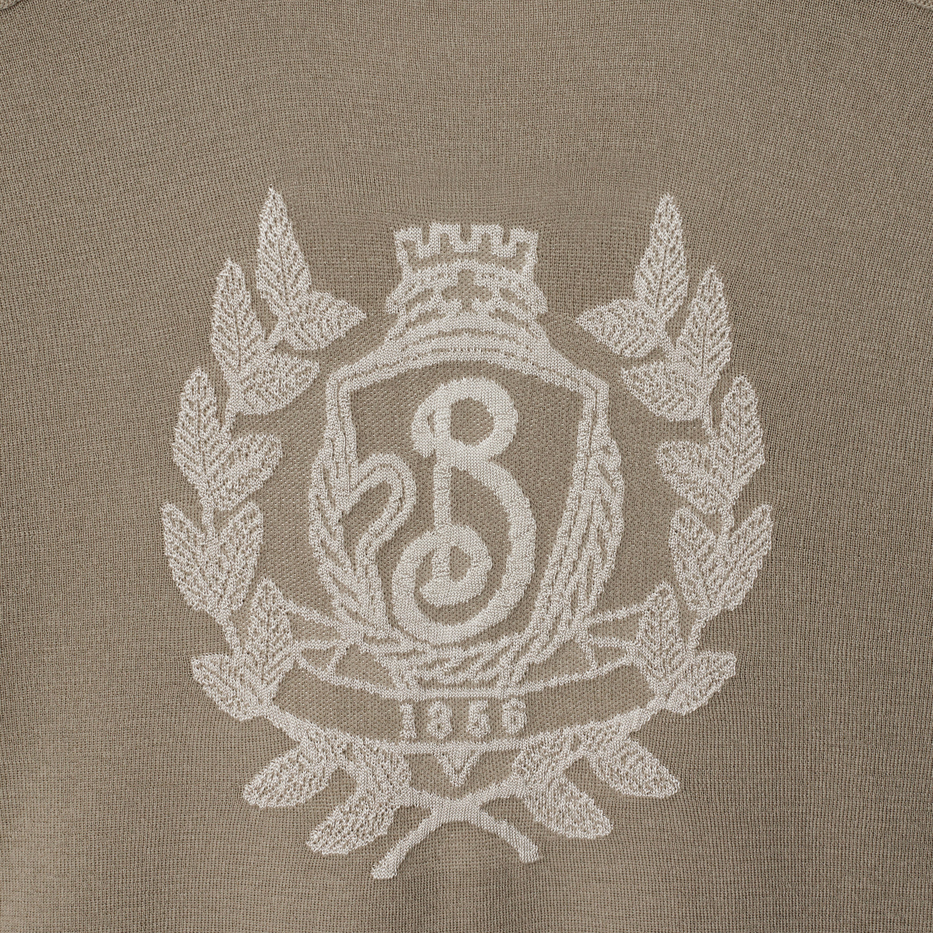 Burberry Smt Crest Wool Erkek Gri Polo