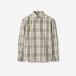 Burberry Tri Cotton Kadın Krem Gömlek