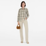 Burberry Tri Cotton Kadın Krem Gömlek