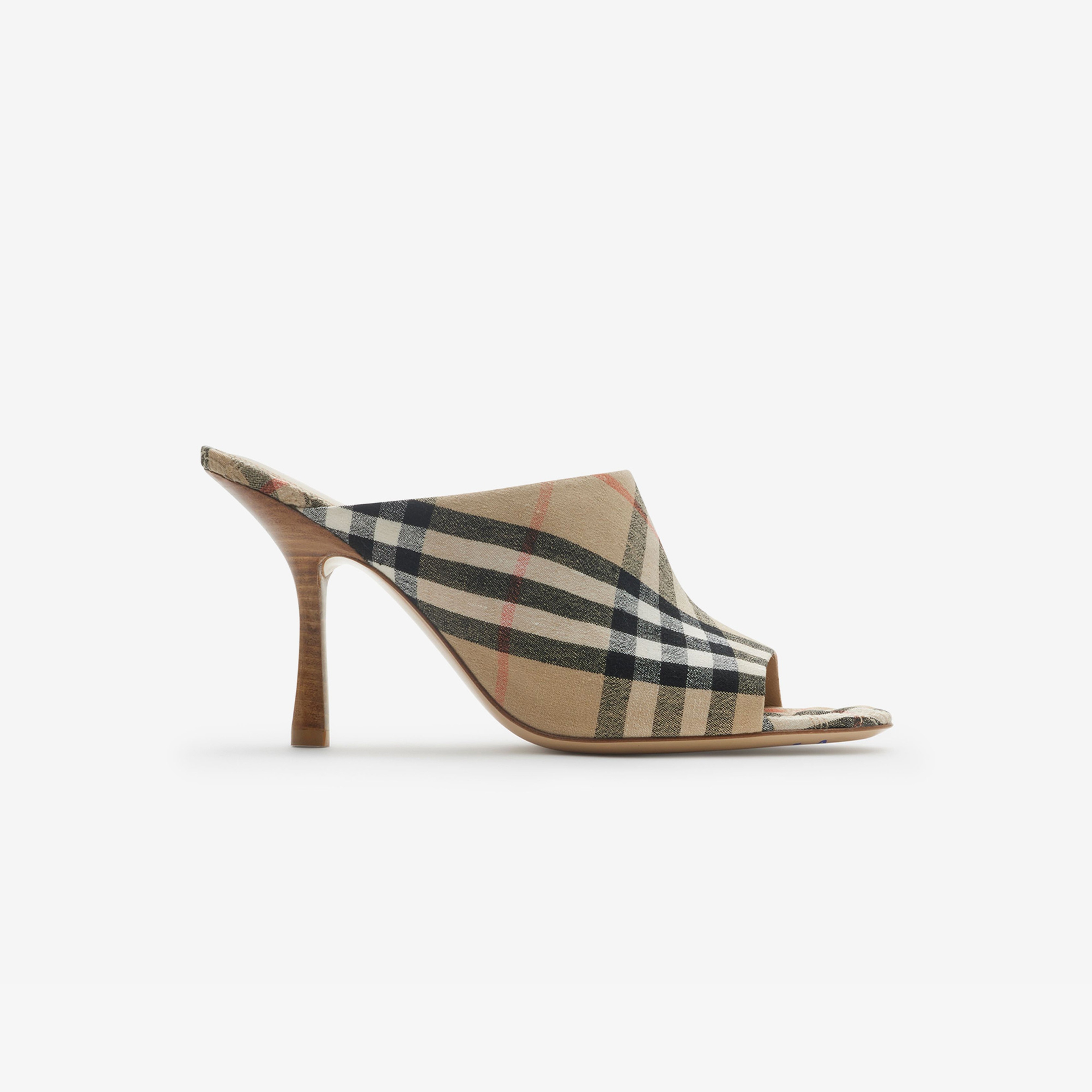 Burberry Sabot Mews Mules Kadın Bej Topuklu Terlik