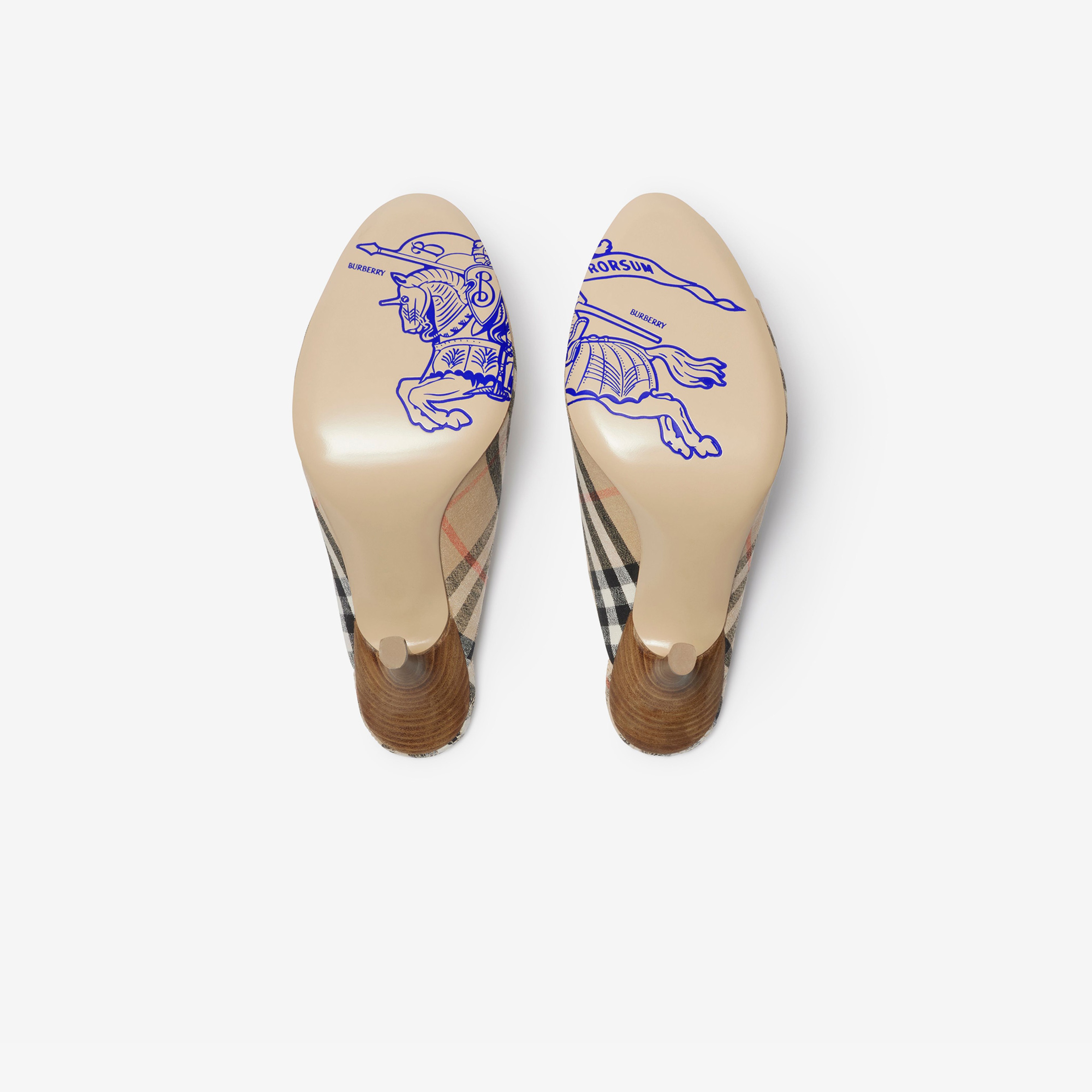 Burberry Sabot Mews Mules Kadın Bej Topuklu Terlik