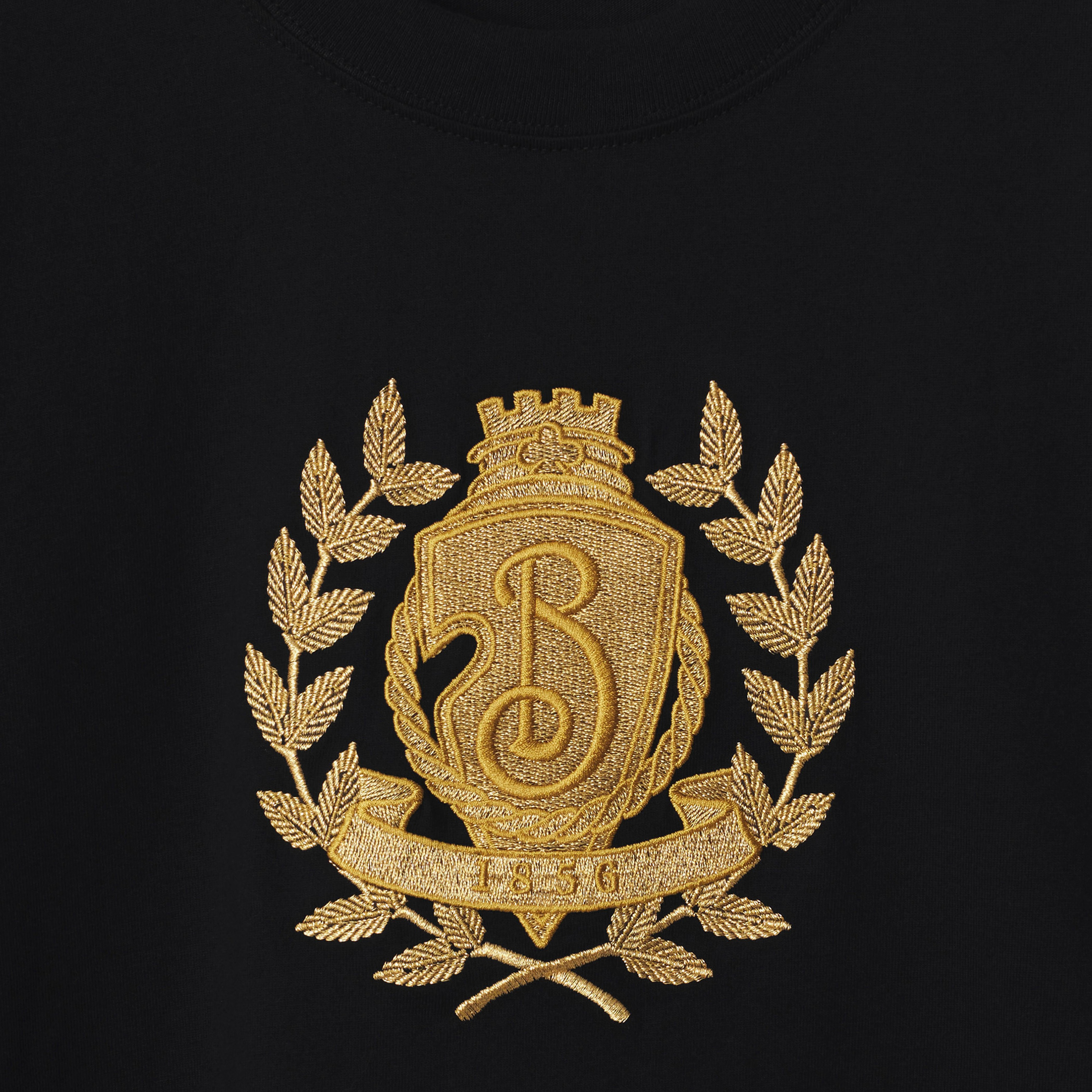 Burberry Sic Crest Cotton Kadın Siyah T-Shirt