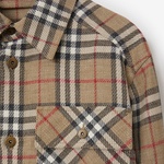 Burberry Sip Oversized Fit Cotton Linen Erkek Bej Gömlek