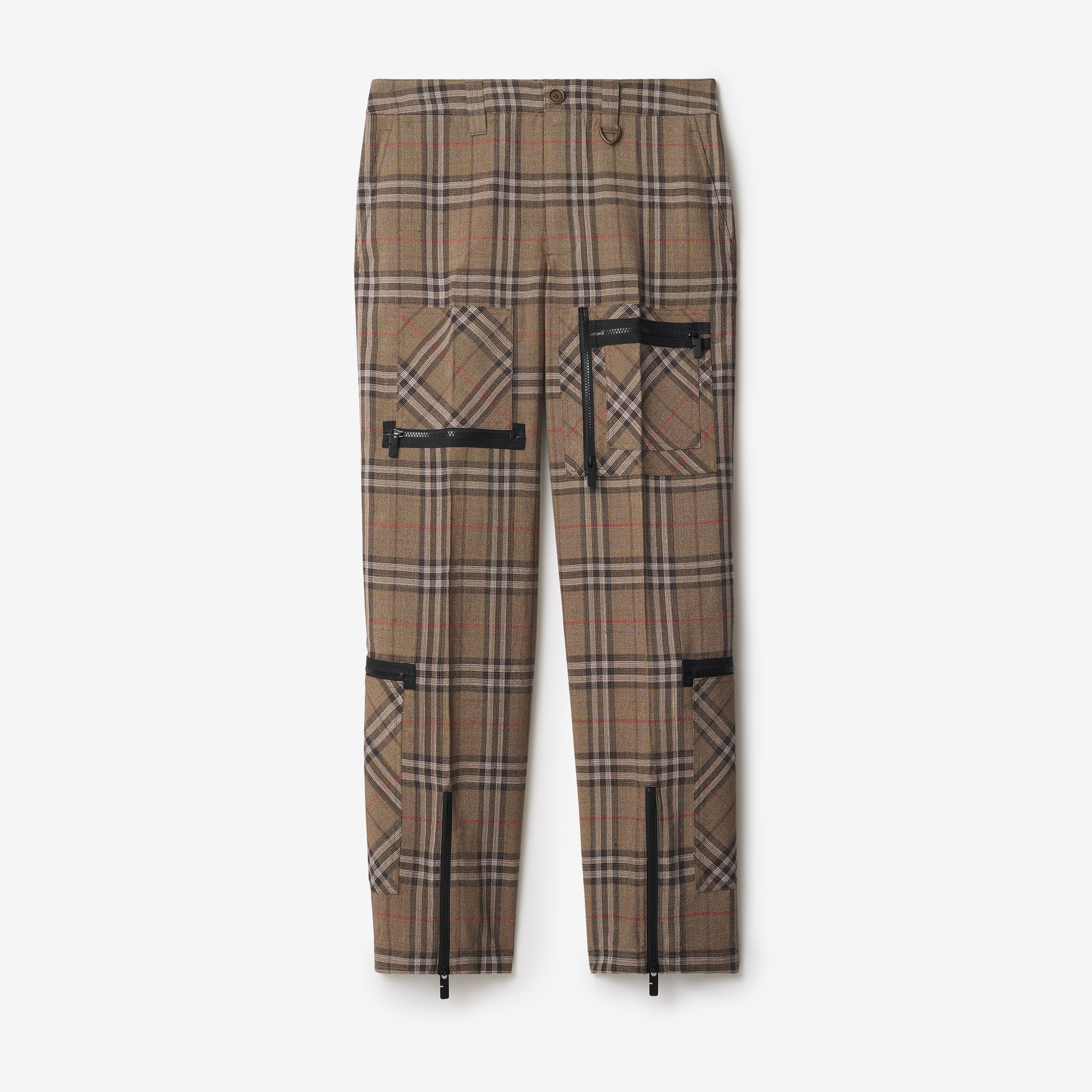 Burberry Giu Silk Blend Cargo Erkek Haki Pantolon