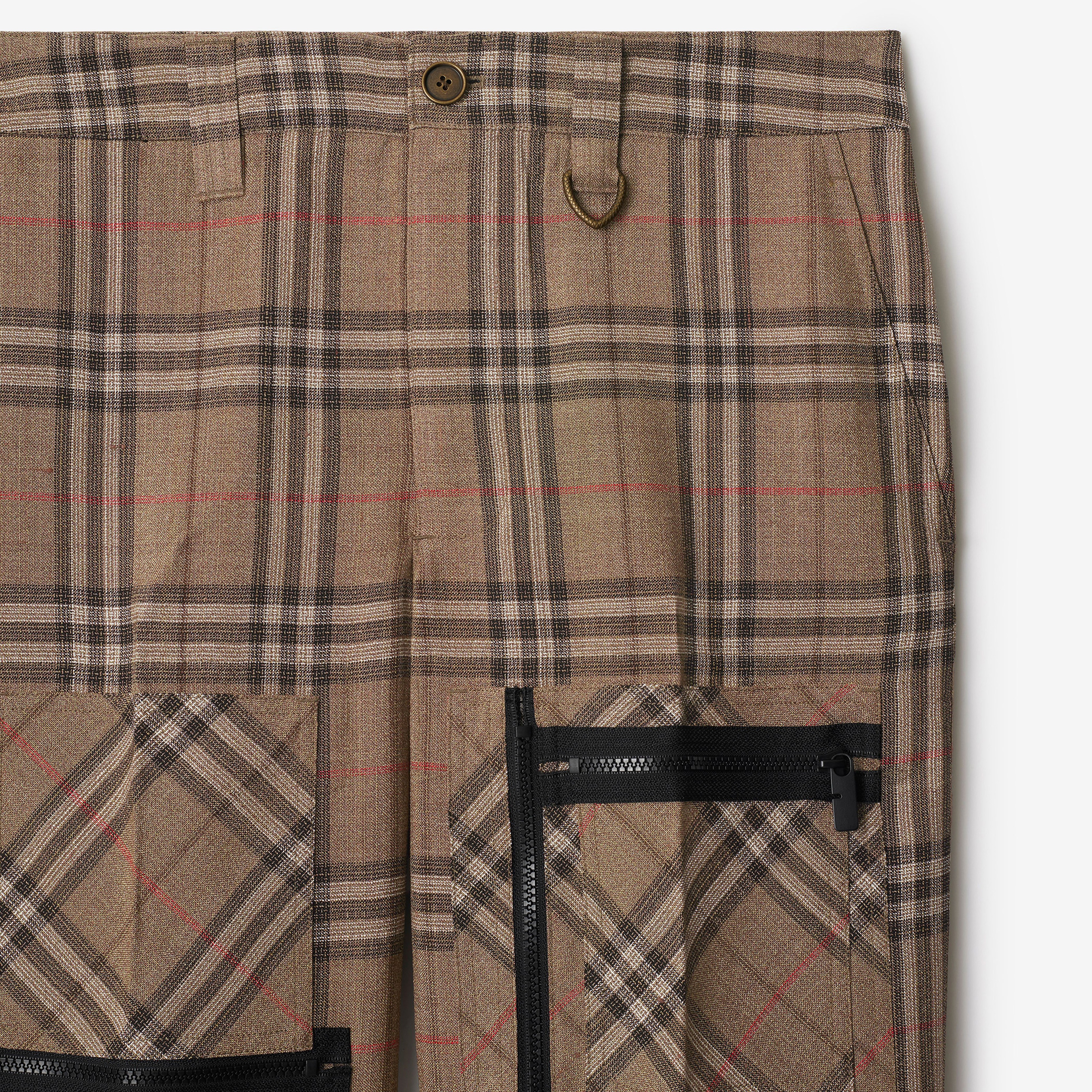 Burberry Giu Silk Blend Cargo Erkek Haki Pantolon