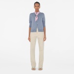 Burberry Skinny Poppy Silk Kadın Mor Fular