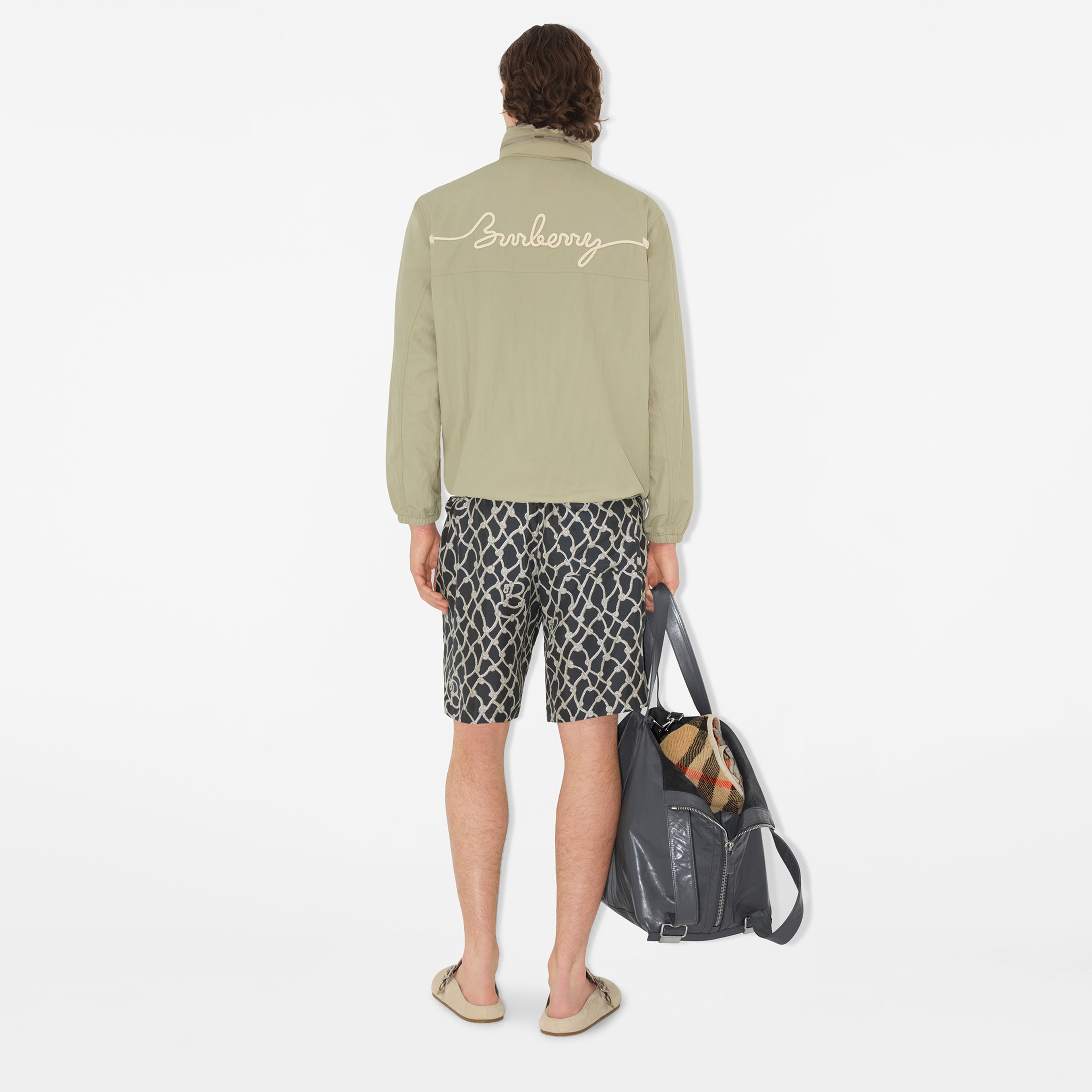 Burberry Tec Knot Logo Nylon Erkek Krem Mont