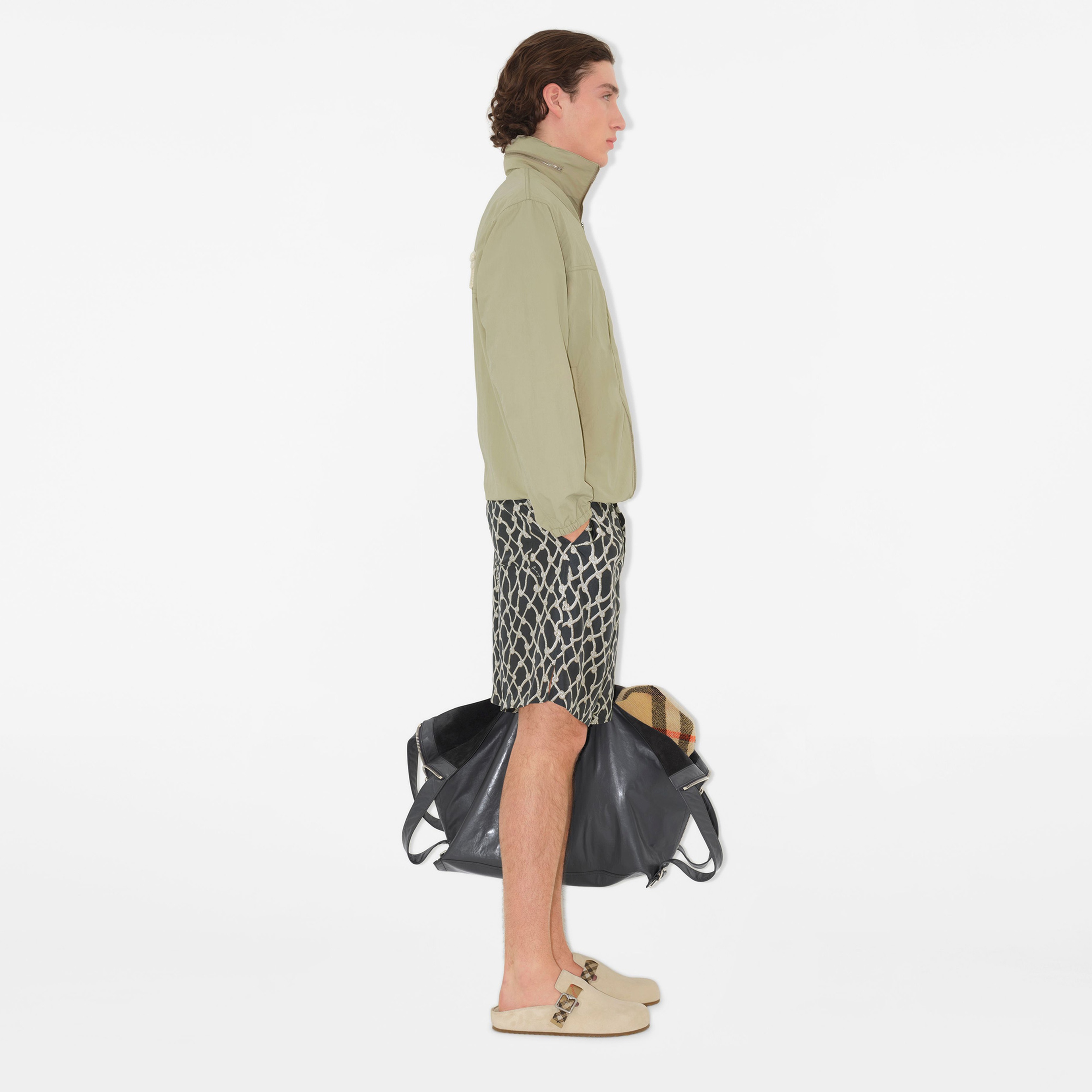 Burberry Tec Knot Logo Nylon Erkek Krem Mont