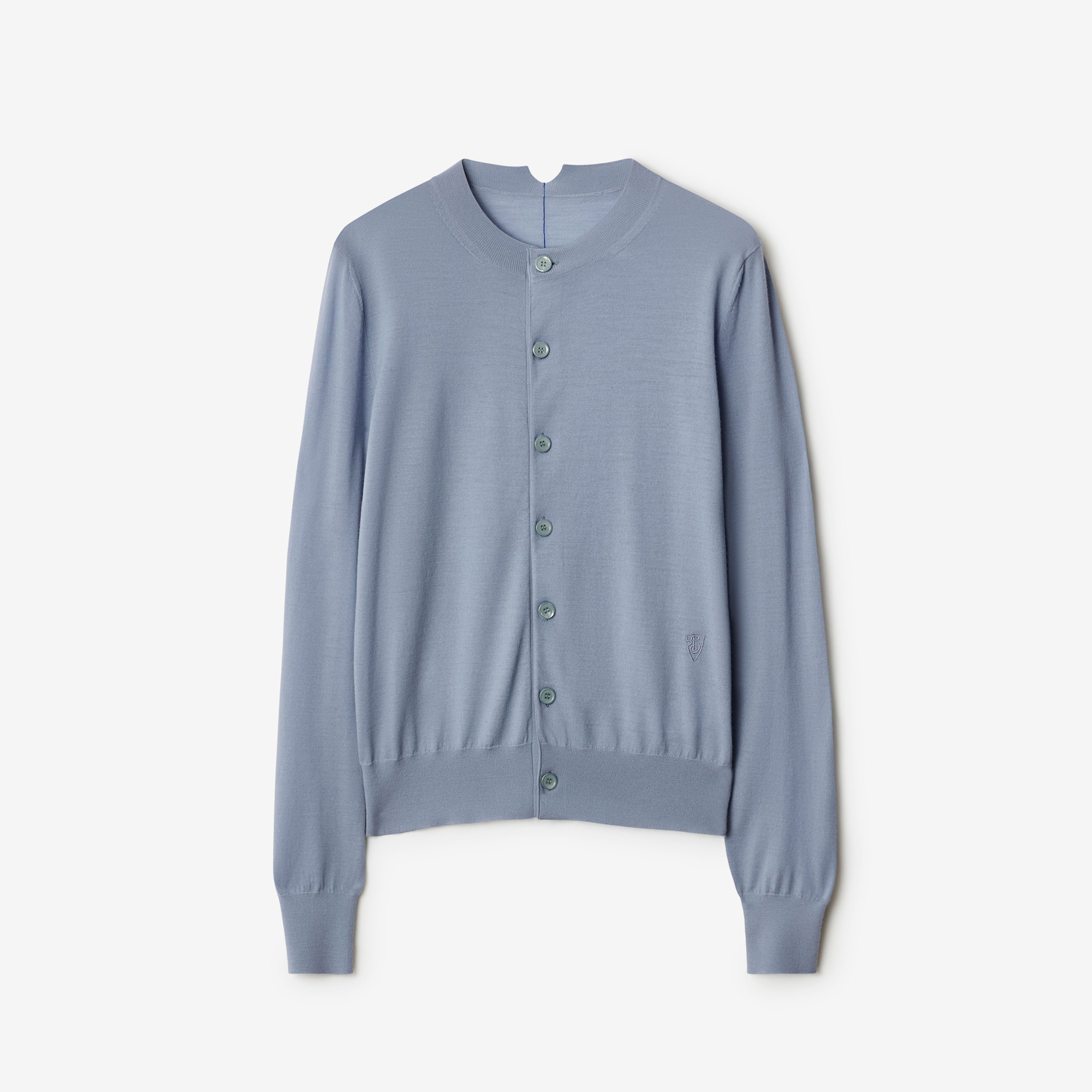 Burberry Uv Wool Cardigan Kadın Mavi Hırka