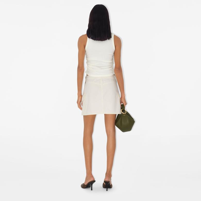 Burberry Pro Cotton Mini Kadın Beyaz Etek