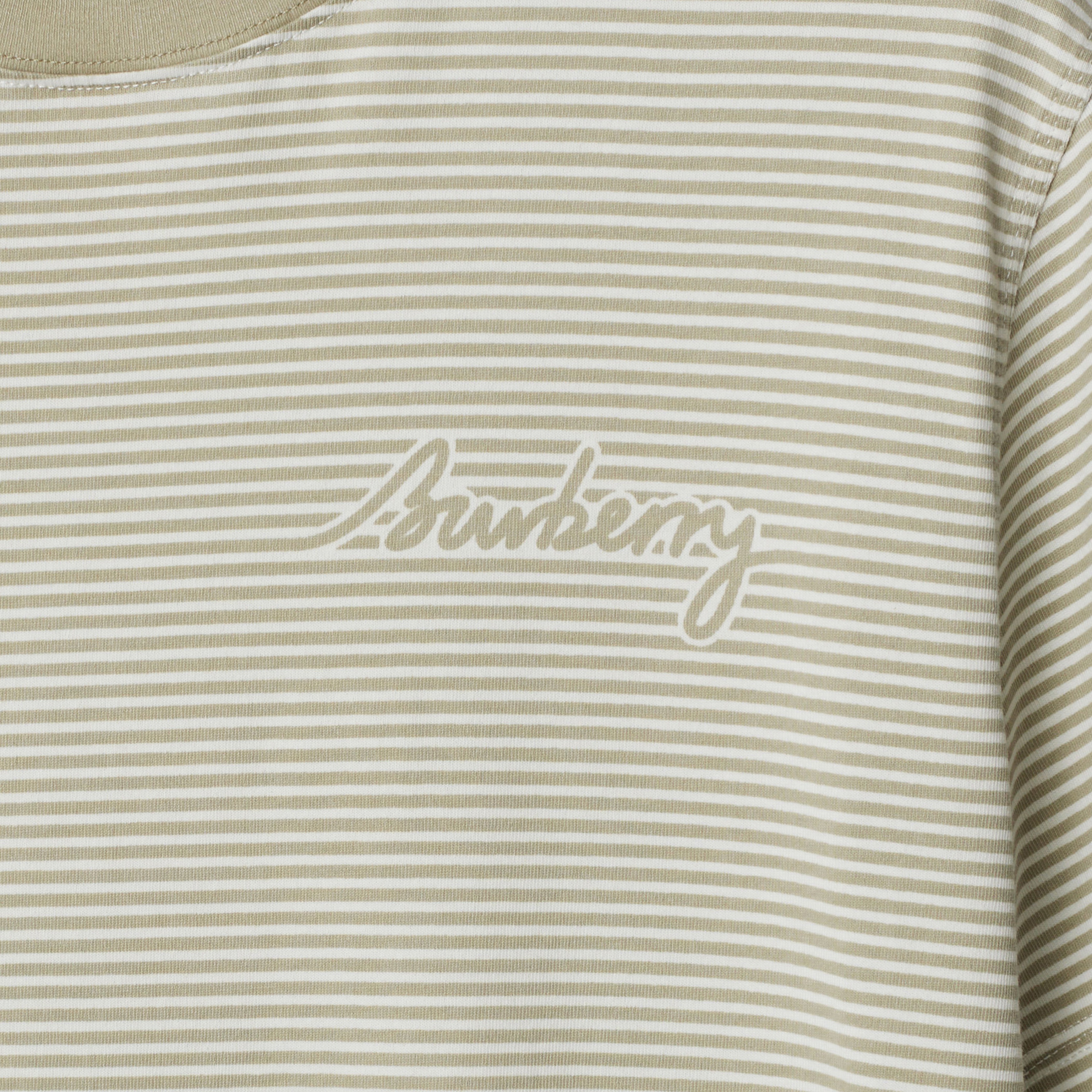 Burberry For Striped Cotton Erkek Haki T-Shirt