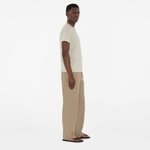 Burberry For Striped Cotton Erkek Bej T-Shirt