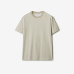 Burberry For Striped Cotton Erkek Bej T-Shirt