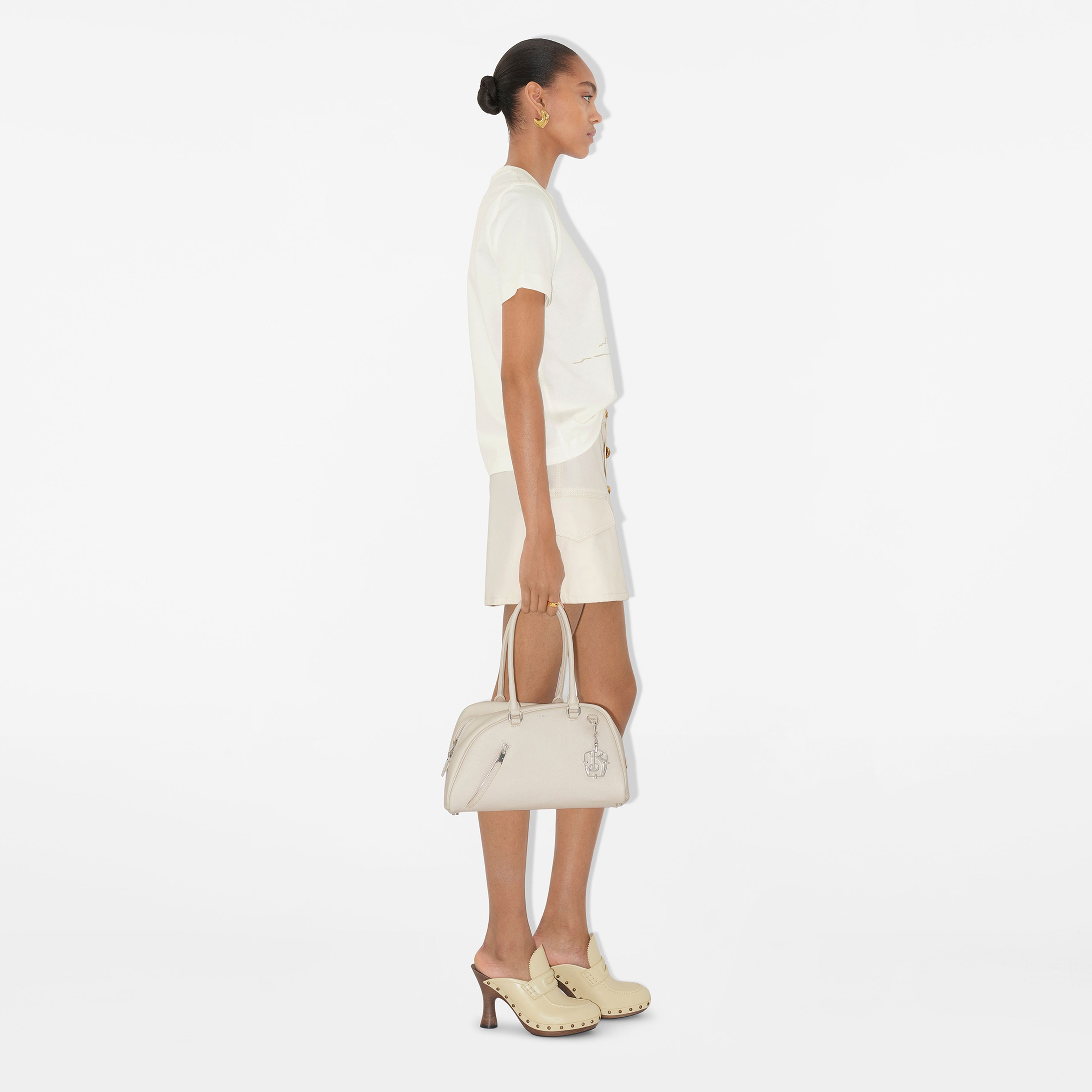 Burberry Sic Sailboat Cotton Kadın Beyaz T-Shirt