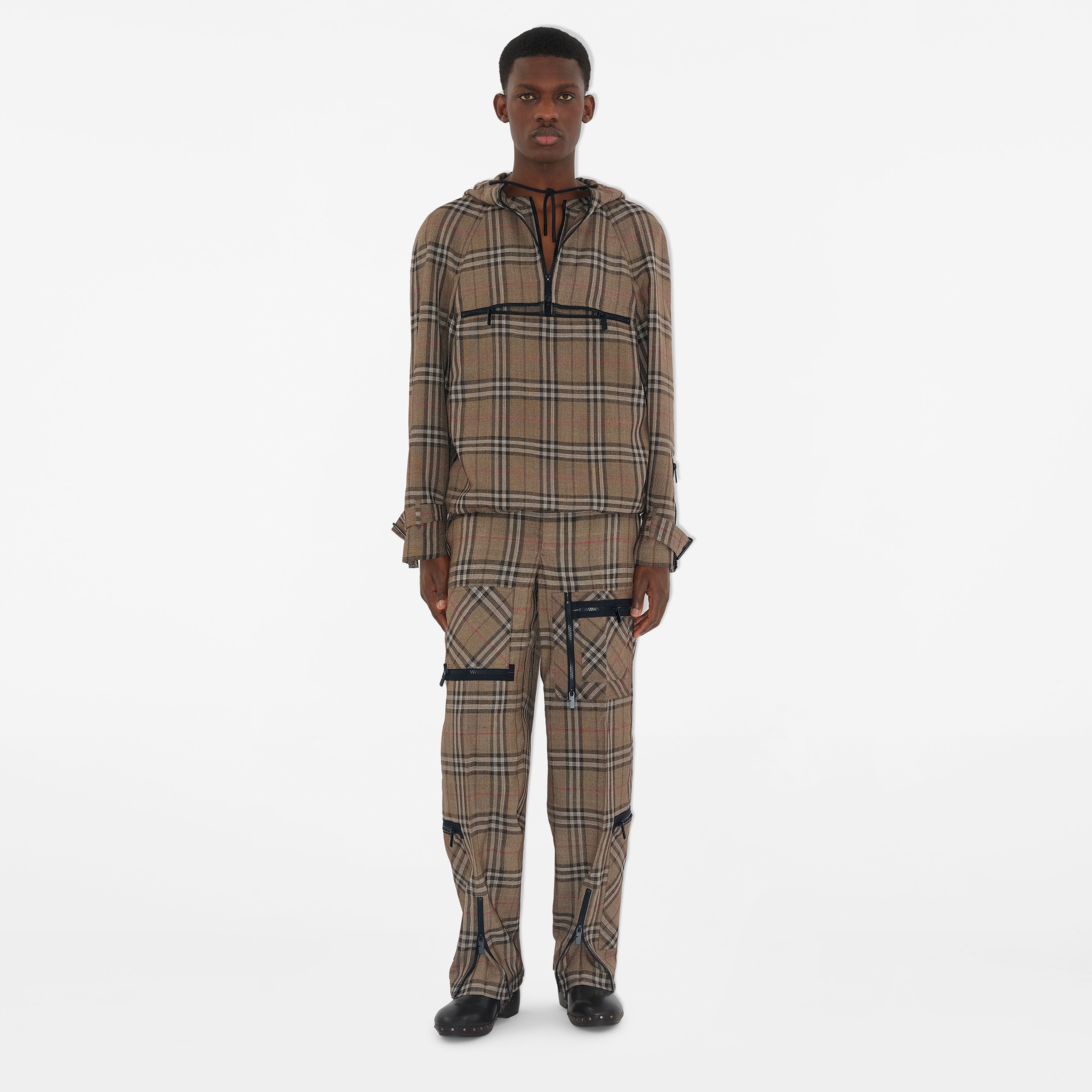 Burberry Giu Silk Blend Cargo Erkek Haki Pantolon