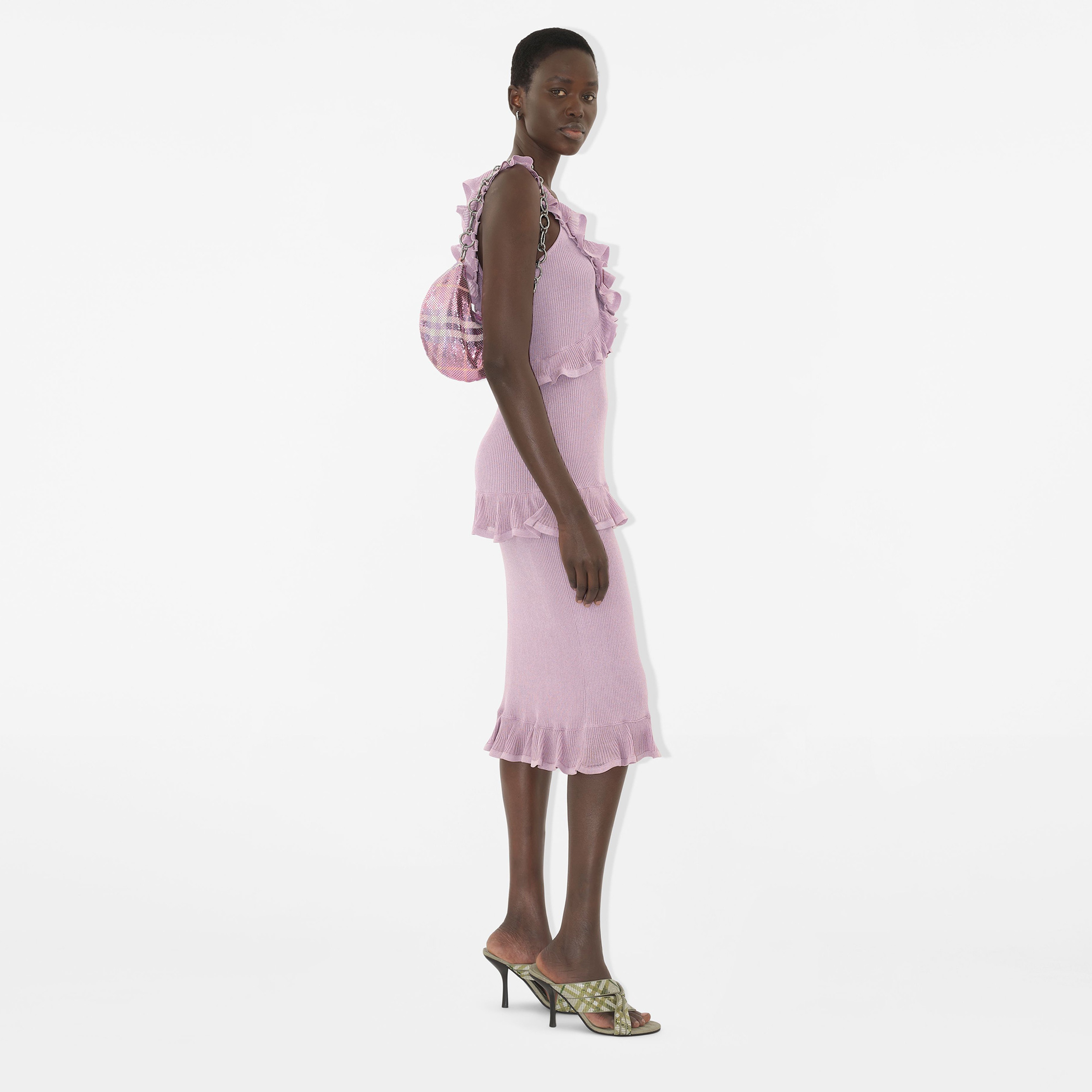 Burberry Chainmail Eve Pouch Kadın Mor El Çantası