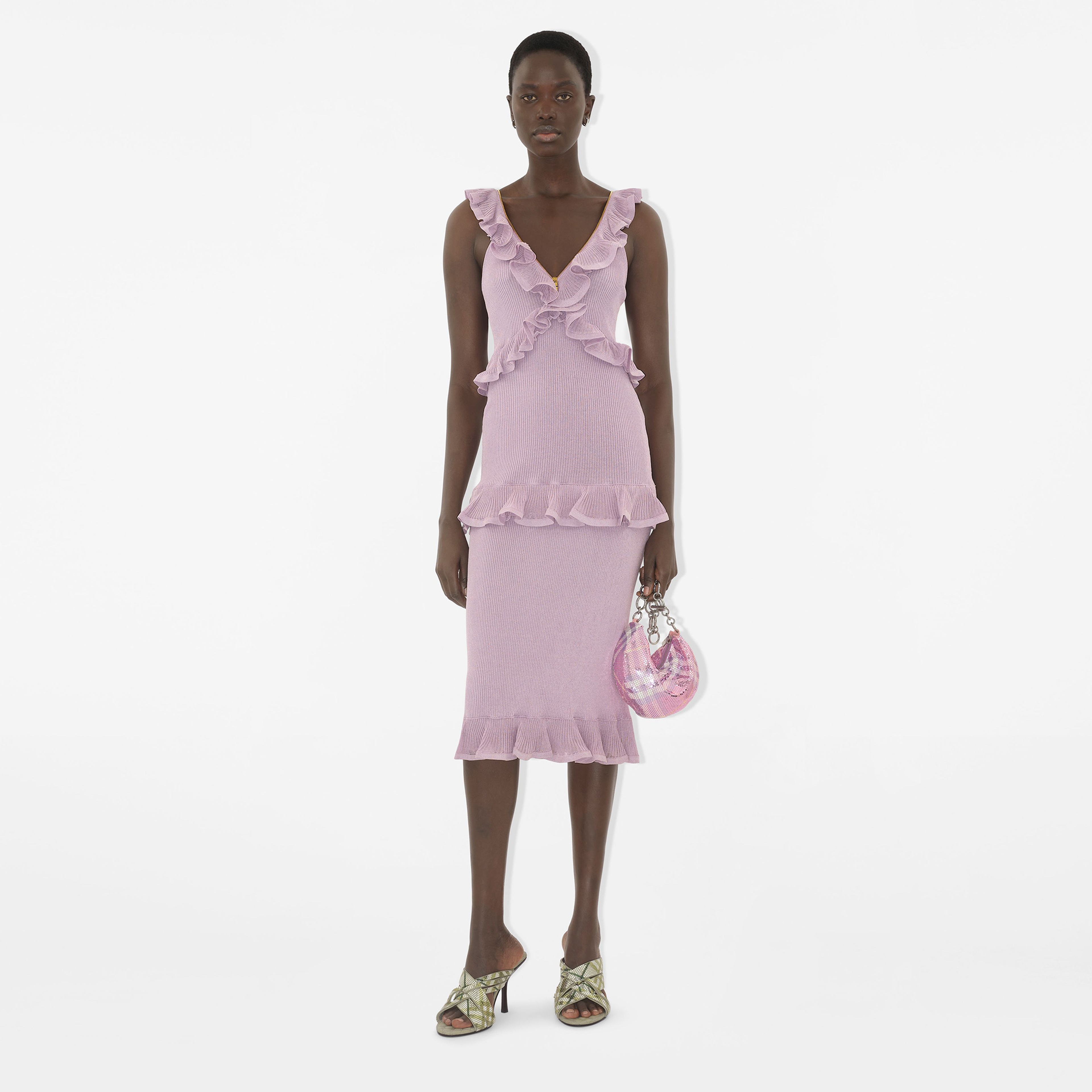 Burberry Chainmail Eve Pouch Kadın Mor El Çantası