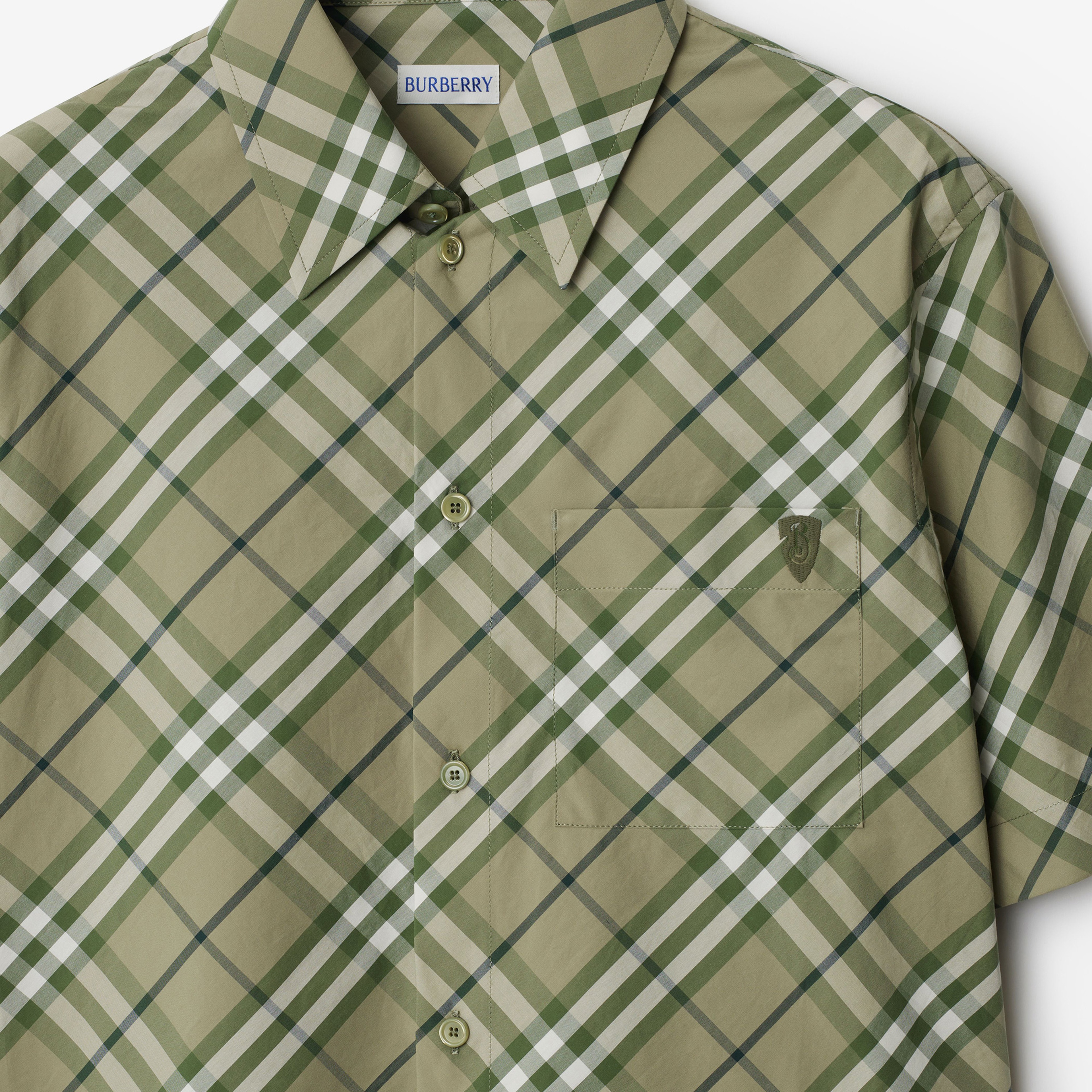 Burberry Gap Cropped Cotton Kadın Yeşil Gömlek