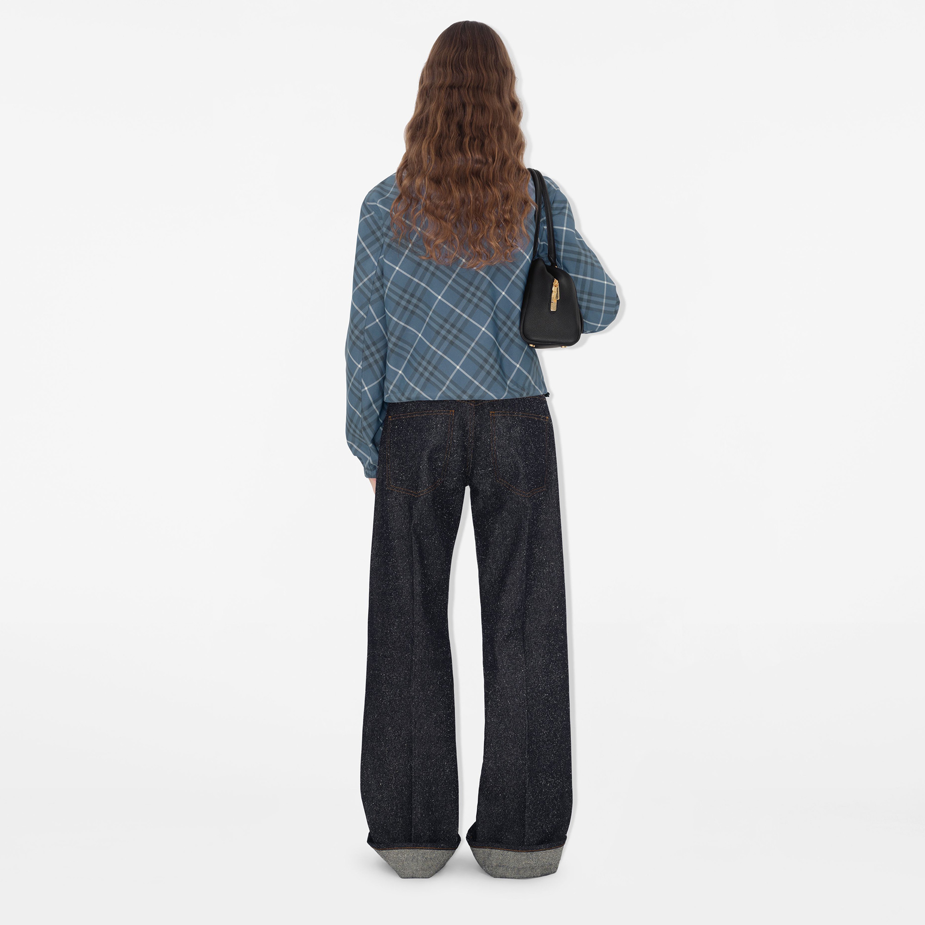 Burberry Aes Cropped Reversible Kadın Mavi Mont
