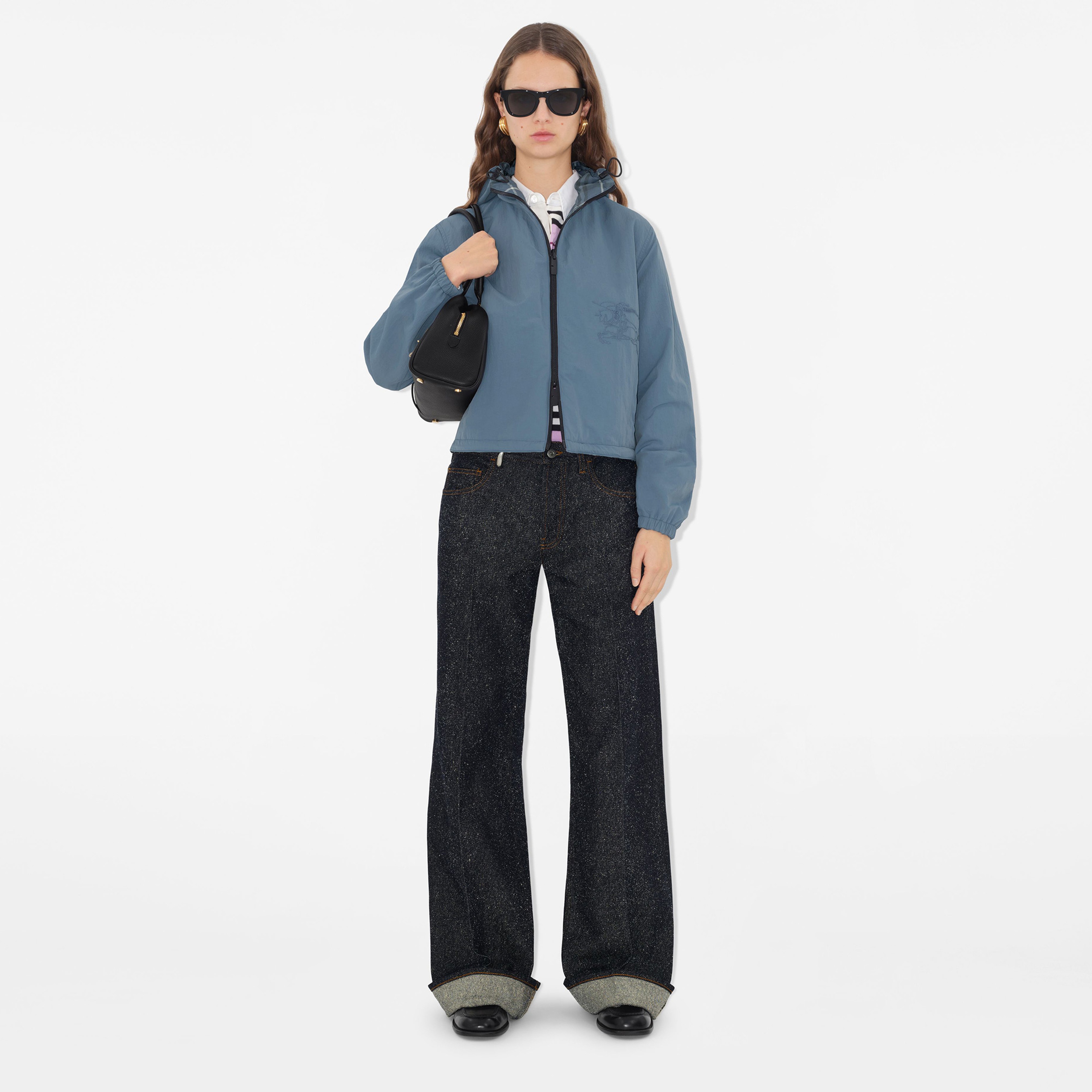Burberry Aes Cropped Reversible Kadın Mavi Mont