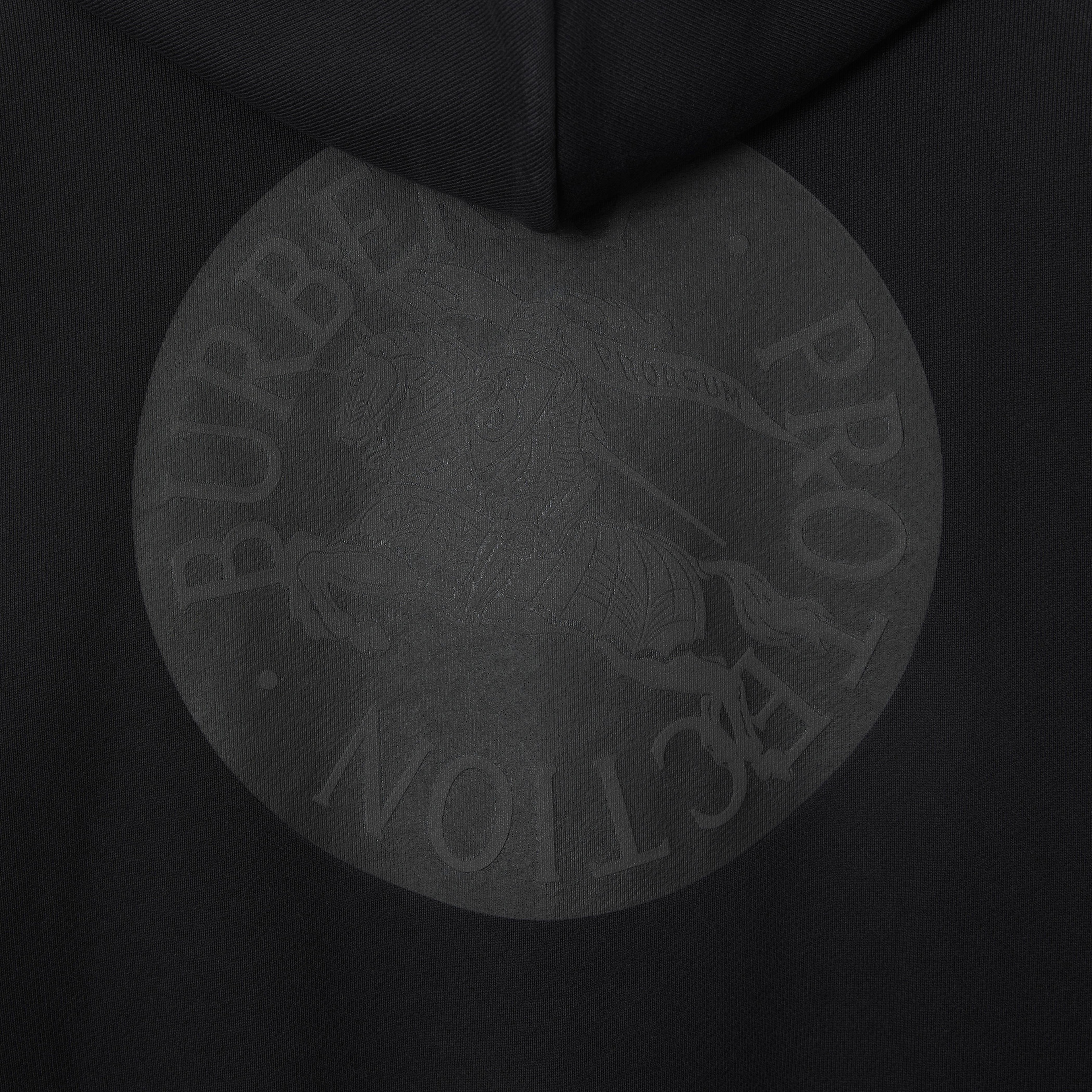 Burberry Sic Badge Cotton Zip Erkek Siyah Hoodie