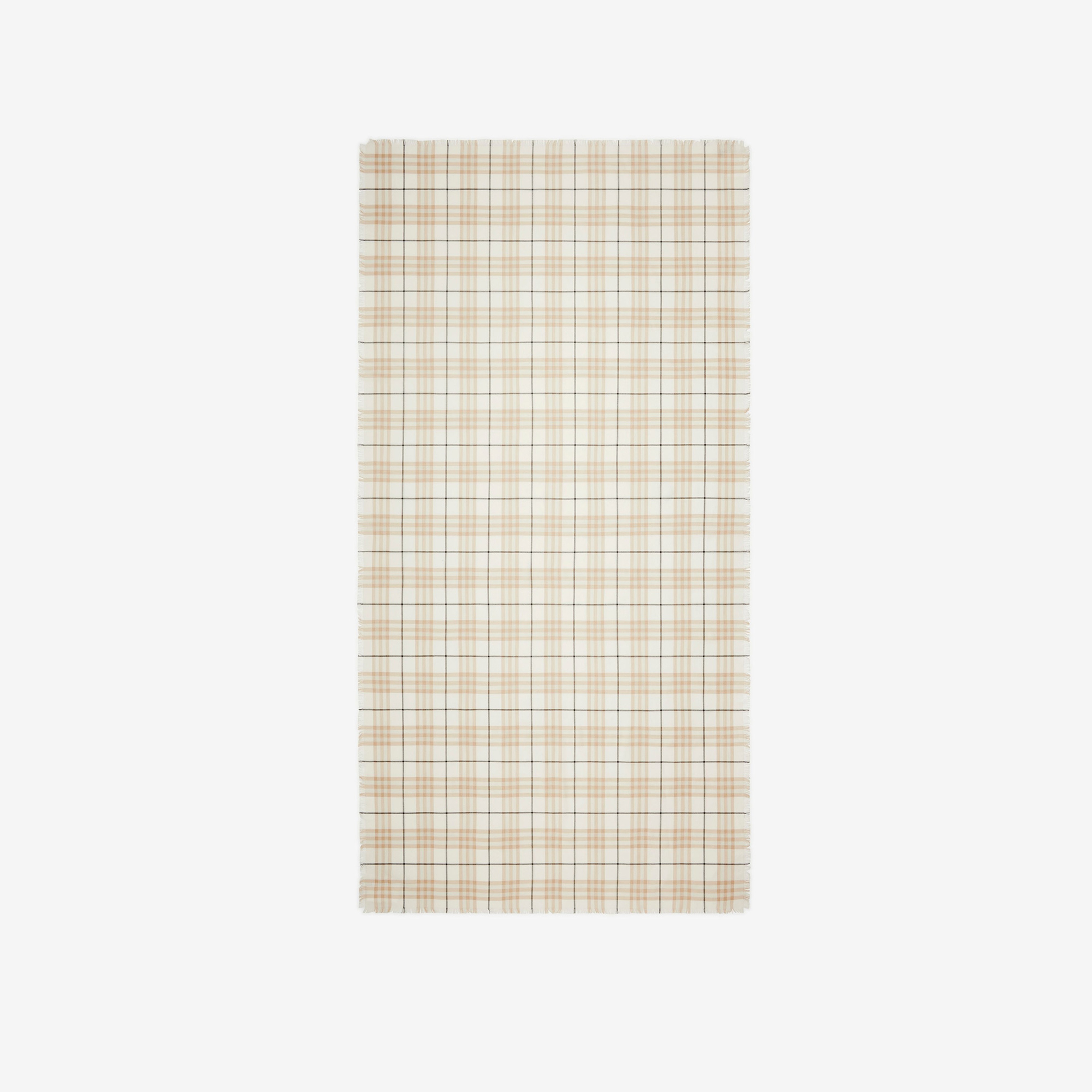 Burberry Med Lw Cashmere Silk Kadın Krem Atkı