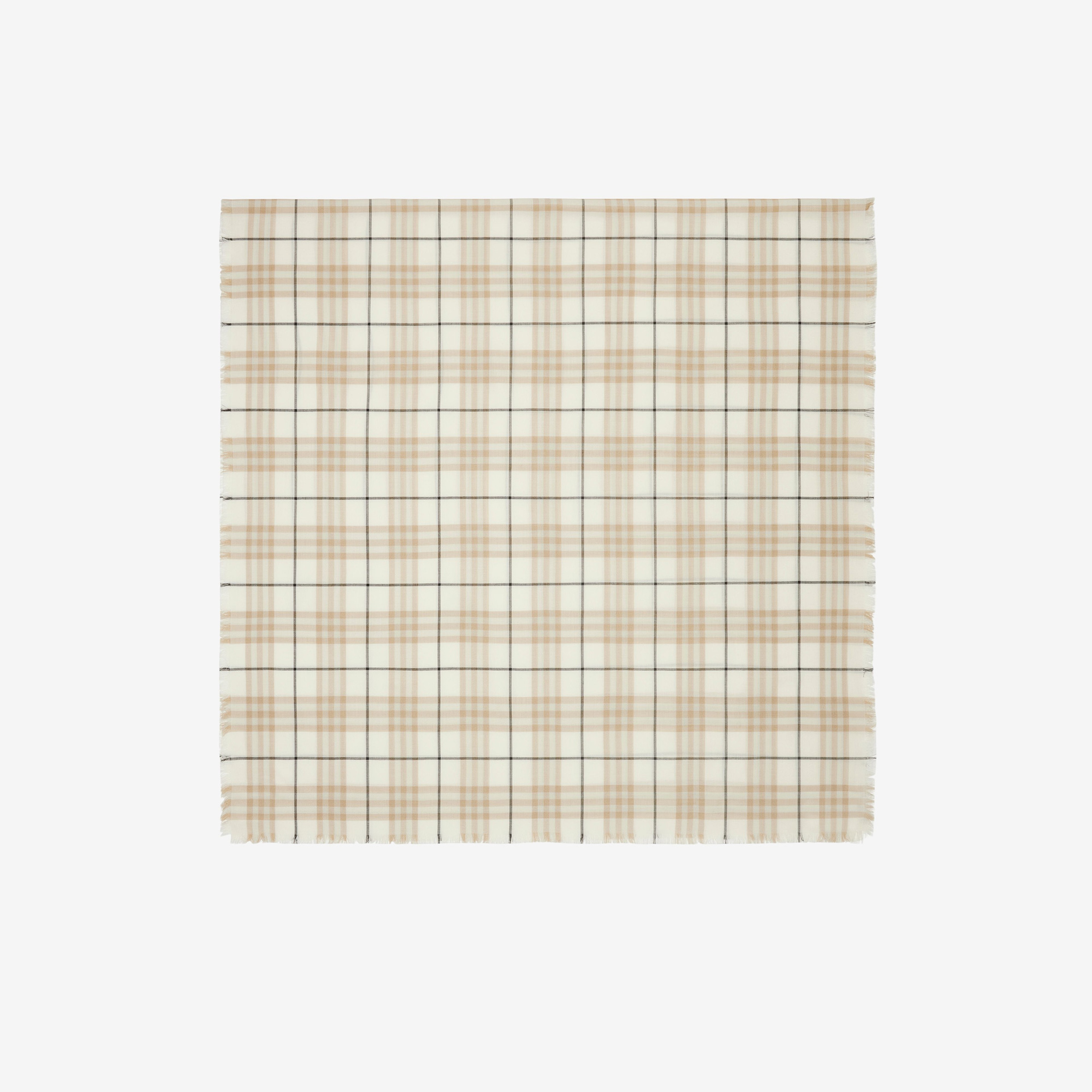 Burberry Med Lw Cashmere Silk Kadın Krem Atkı