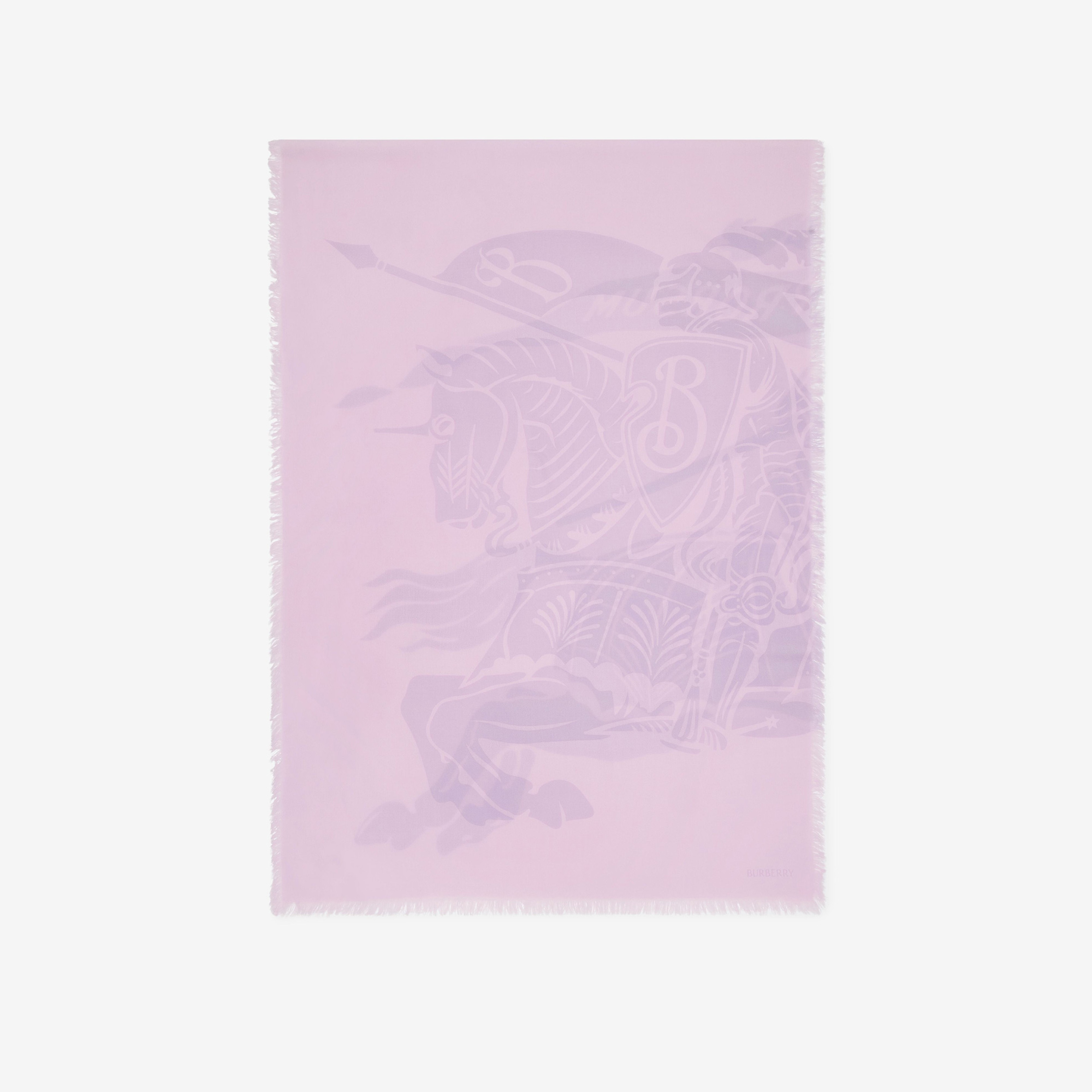 Burberry Large Wool Kadın Mor Atkı