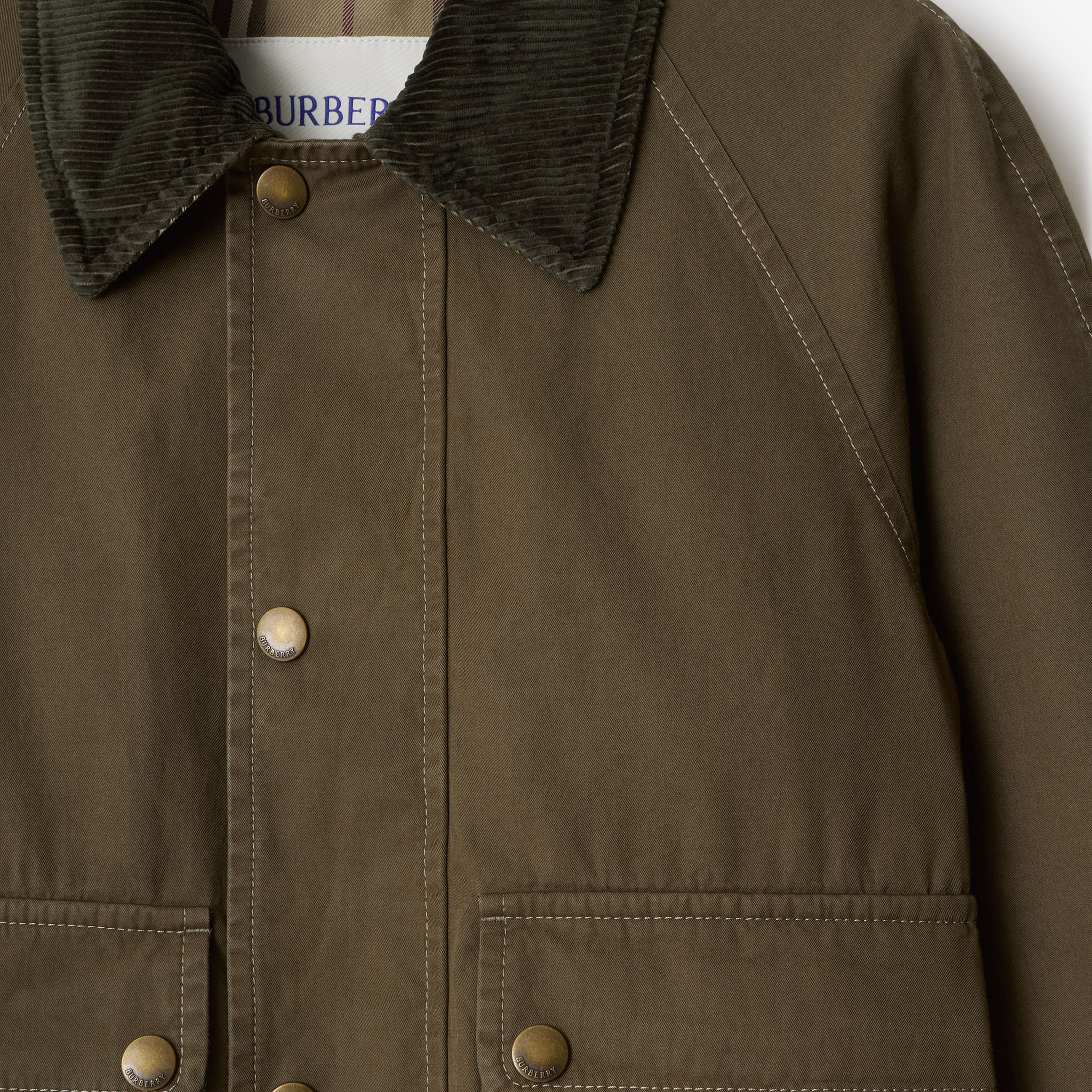 Burberry Tec Cotton Field Kadın Yeşil Mont