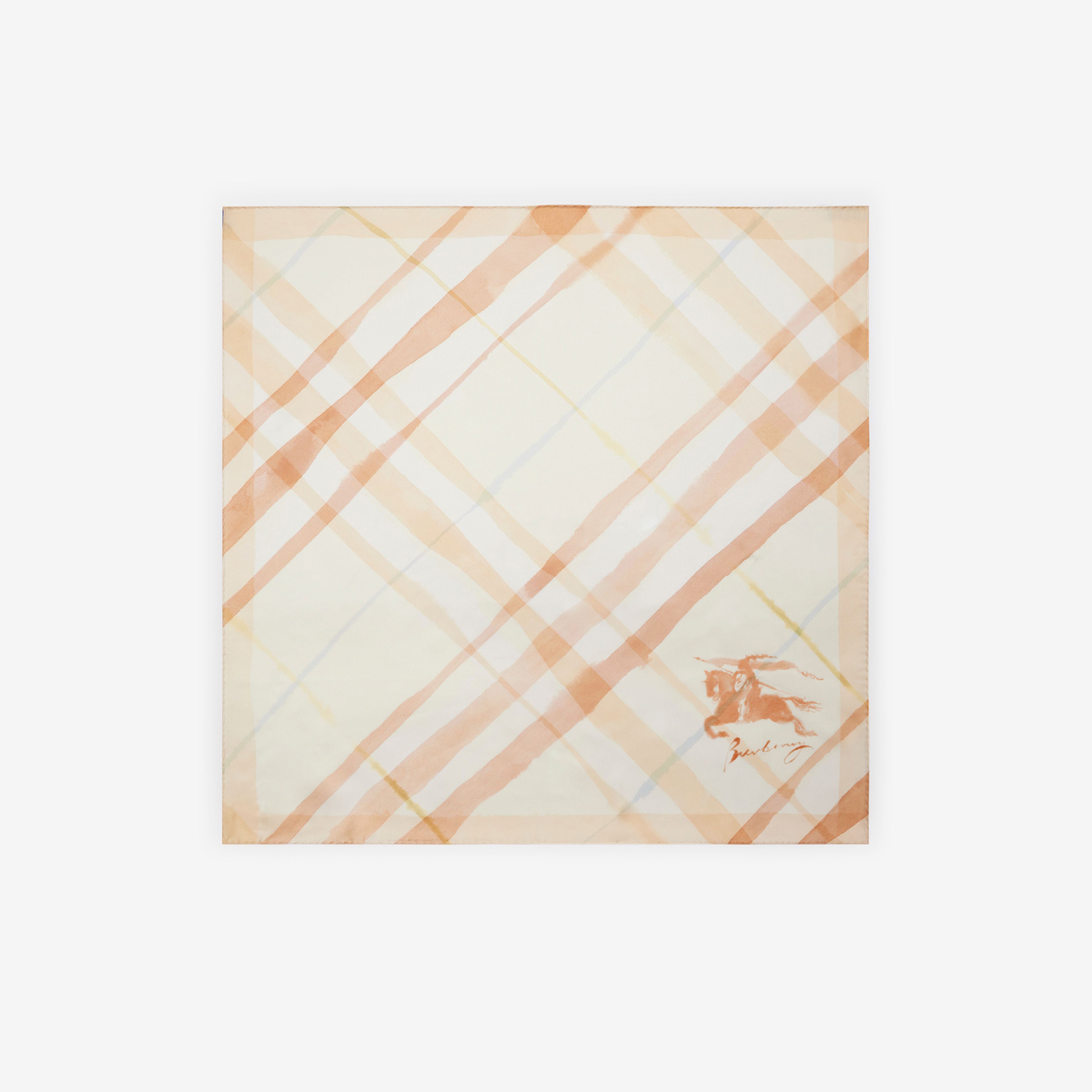 Burberry Watercolour Silk Kadın Beyaz Fular