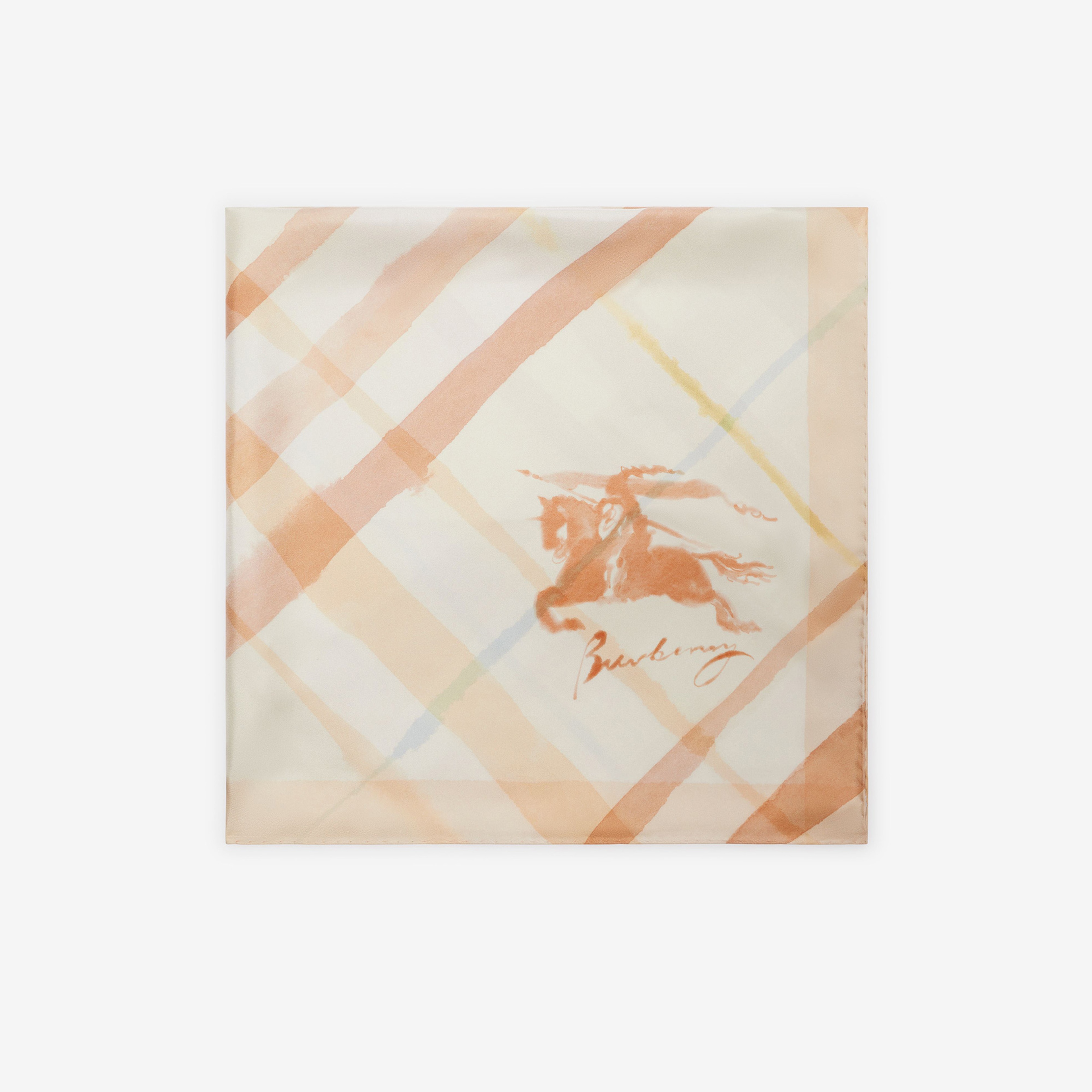 Burberry Watercolour Silk Kadın Beyaz Fular