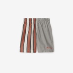 Burberry Felix Striped Cotton Çocuk Renkli Şort