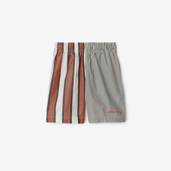 Burberry Felix Striped Cotton Çocuk Renkli Şort