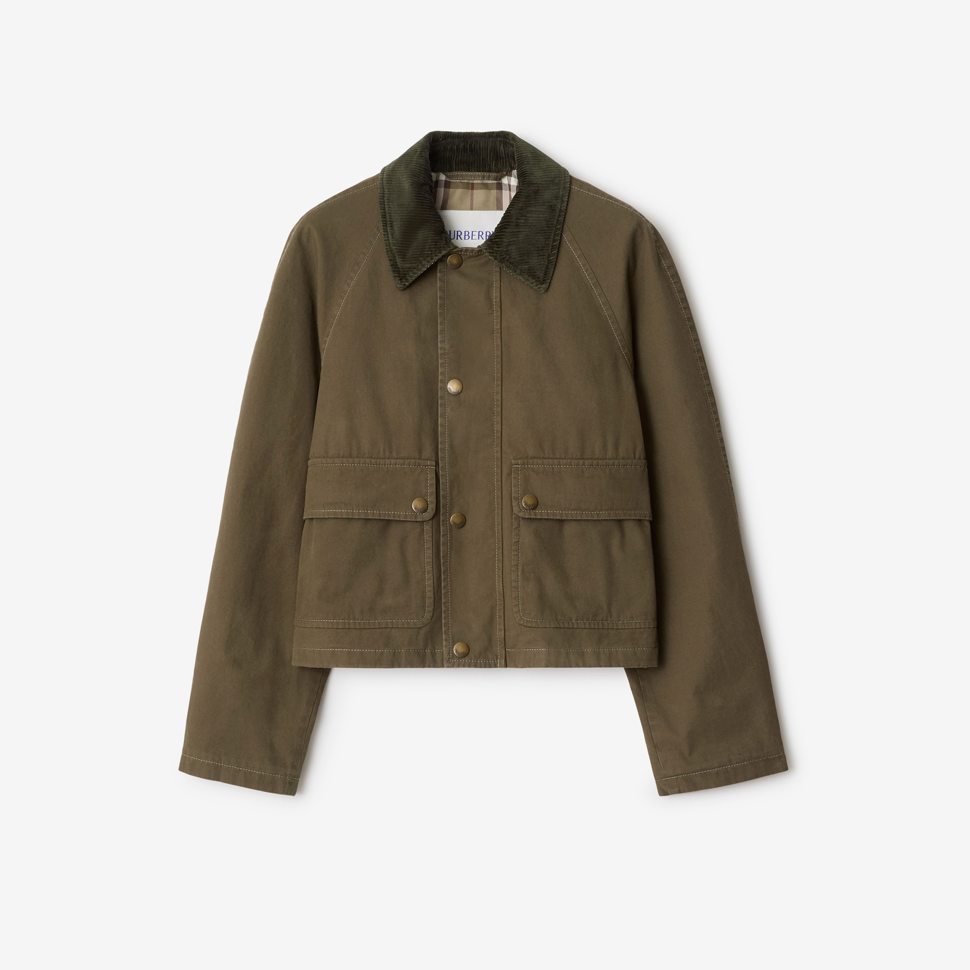 Burberry Tec Cotton Field Kadın Yeşil Mont
