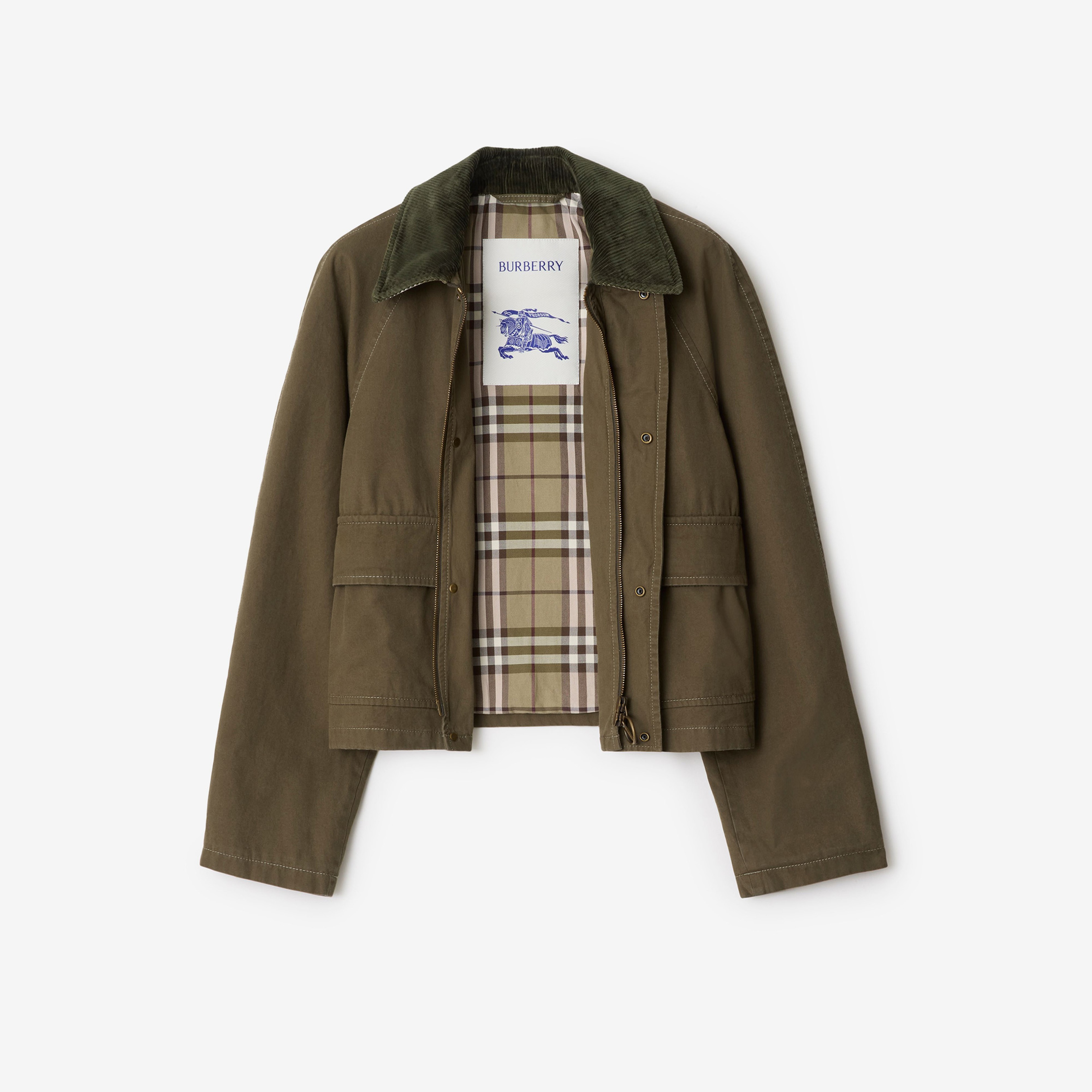 Burberry Tec Cotton Field Kadın Yeşil Mont