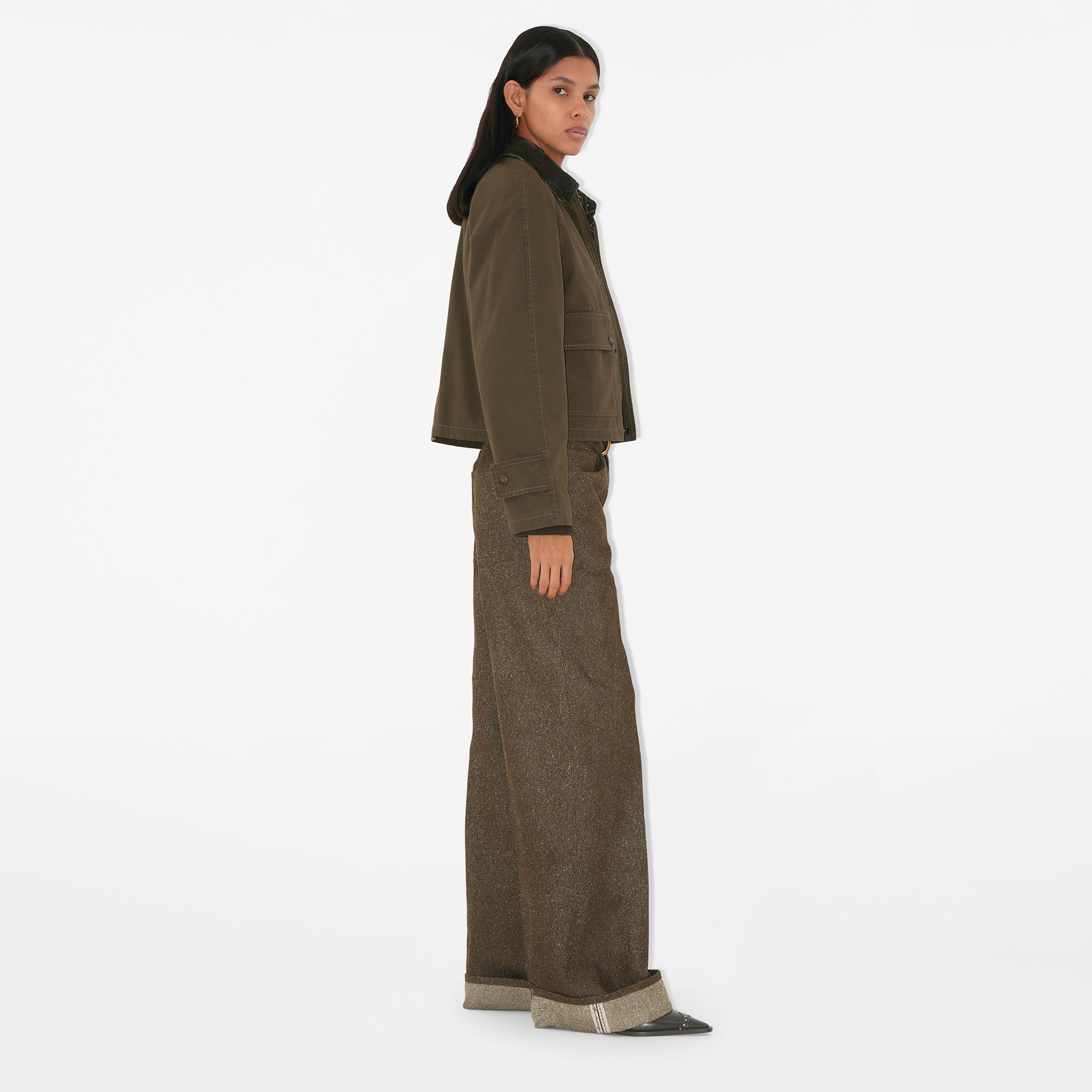 Burberry Tec Cotton Field Kadın Yeşil Mont