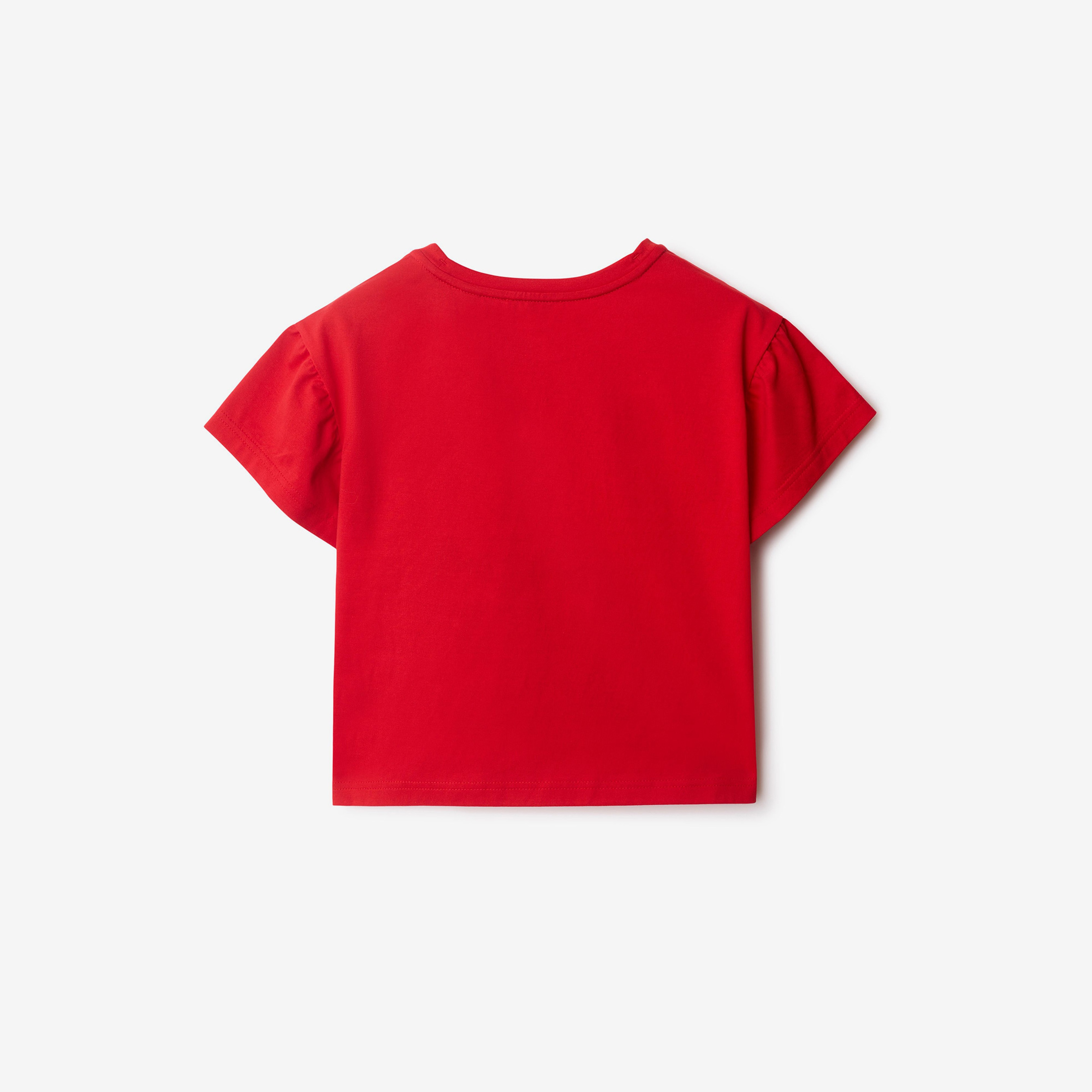 Burberry Roxy Rope Laces Cotton Çocuk Kırmızı T-Shirt