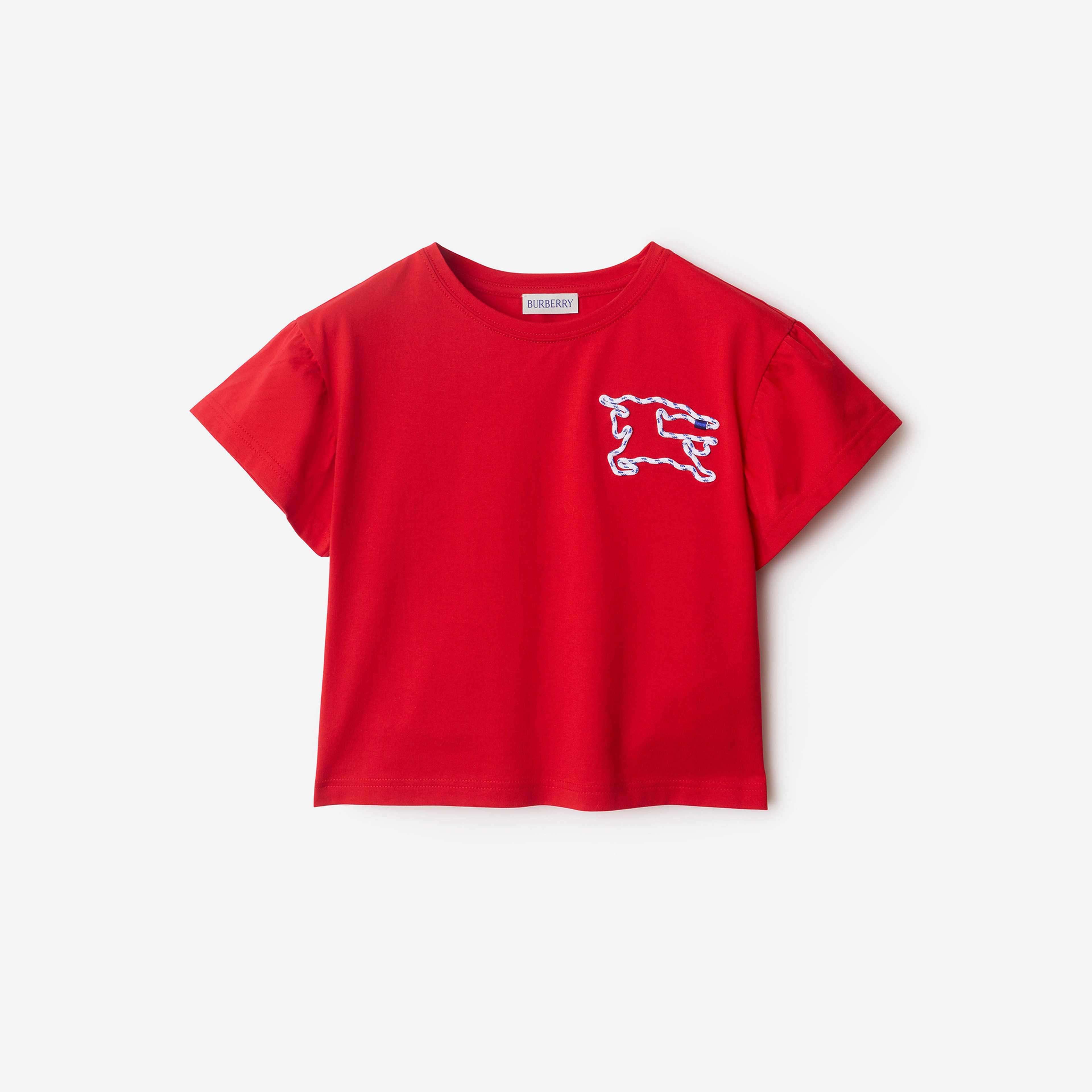 Burberry Roxy Rope Laces Cotton Çocuk Kırmızı T-Shirt