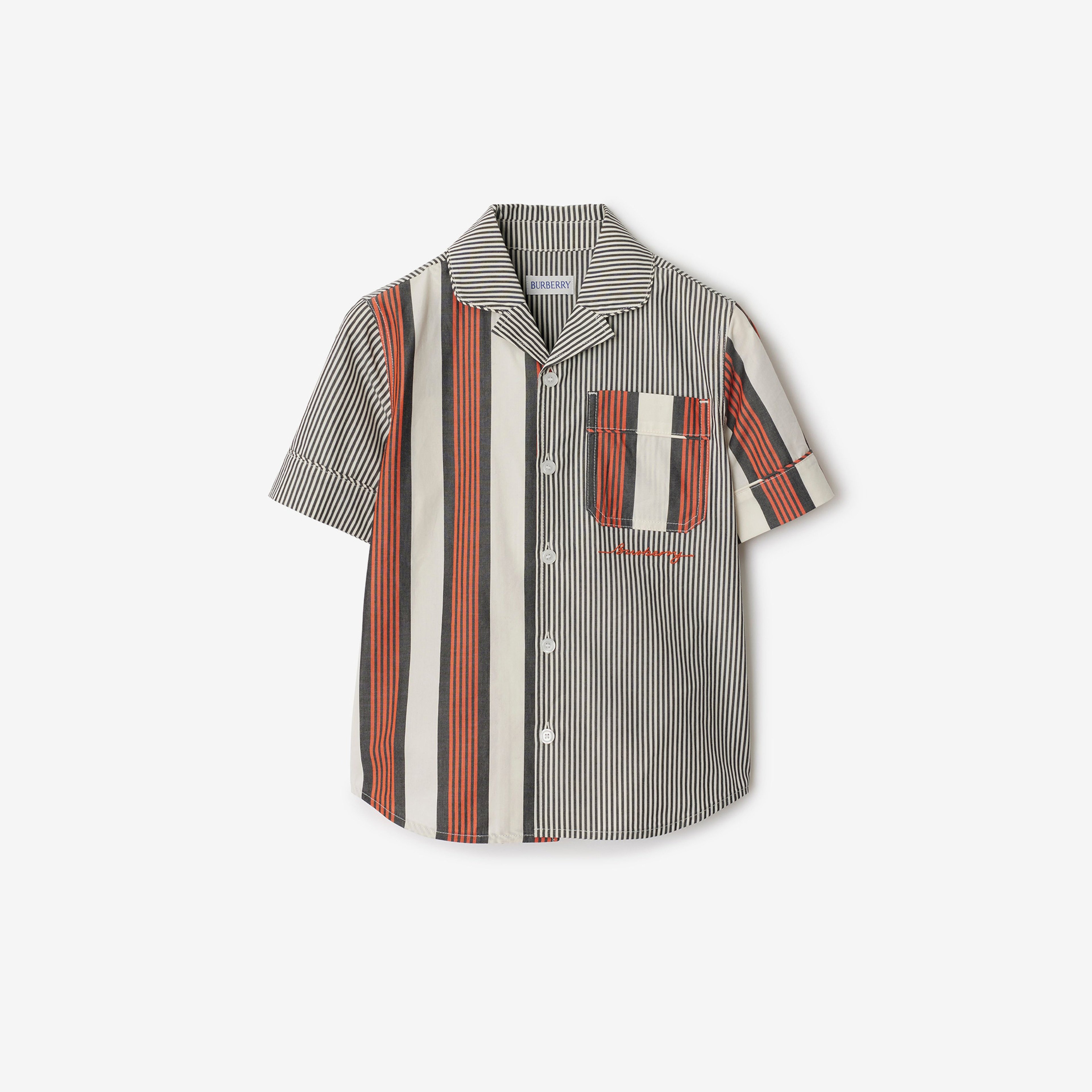 Burberry Xanadu Striped Cotton Çocuk Renkli Gömlek