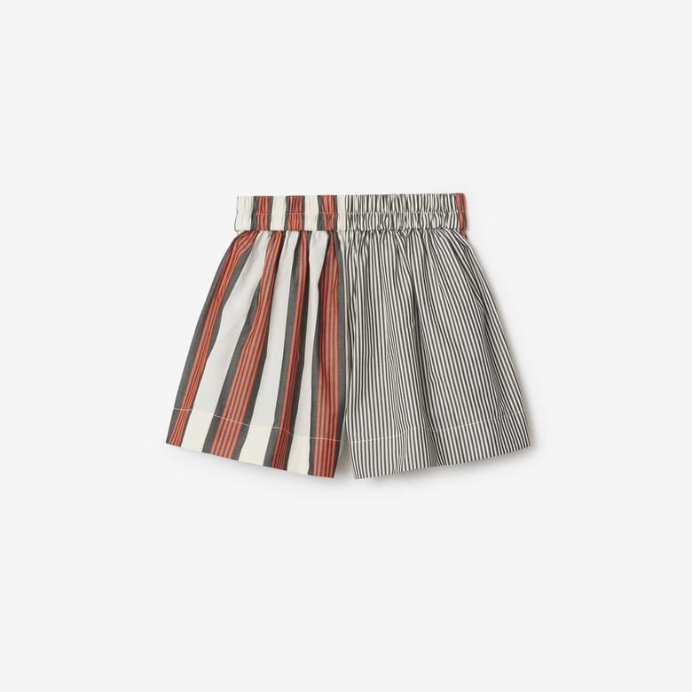 Burberry Marcy Striped Cotton Çocuk Renkli Şort